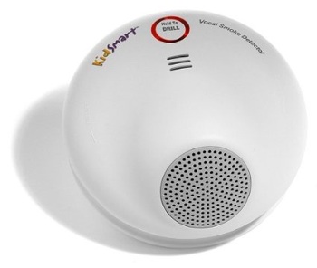 The KidSmart Vocal Smoke Alarm aims to address a major problem with smoke detectors and children, who often aren’t immediately roused by a loud alarm.