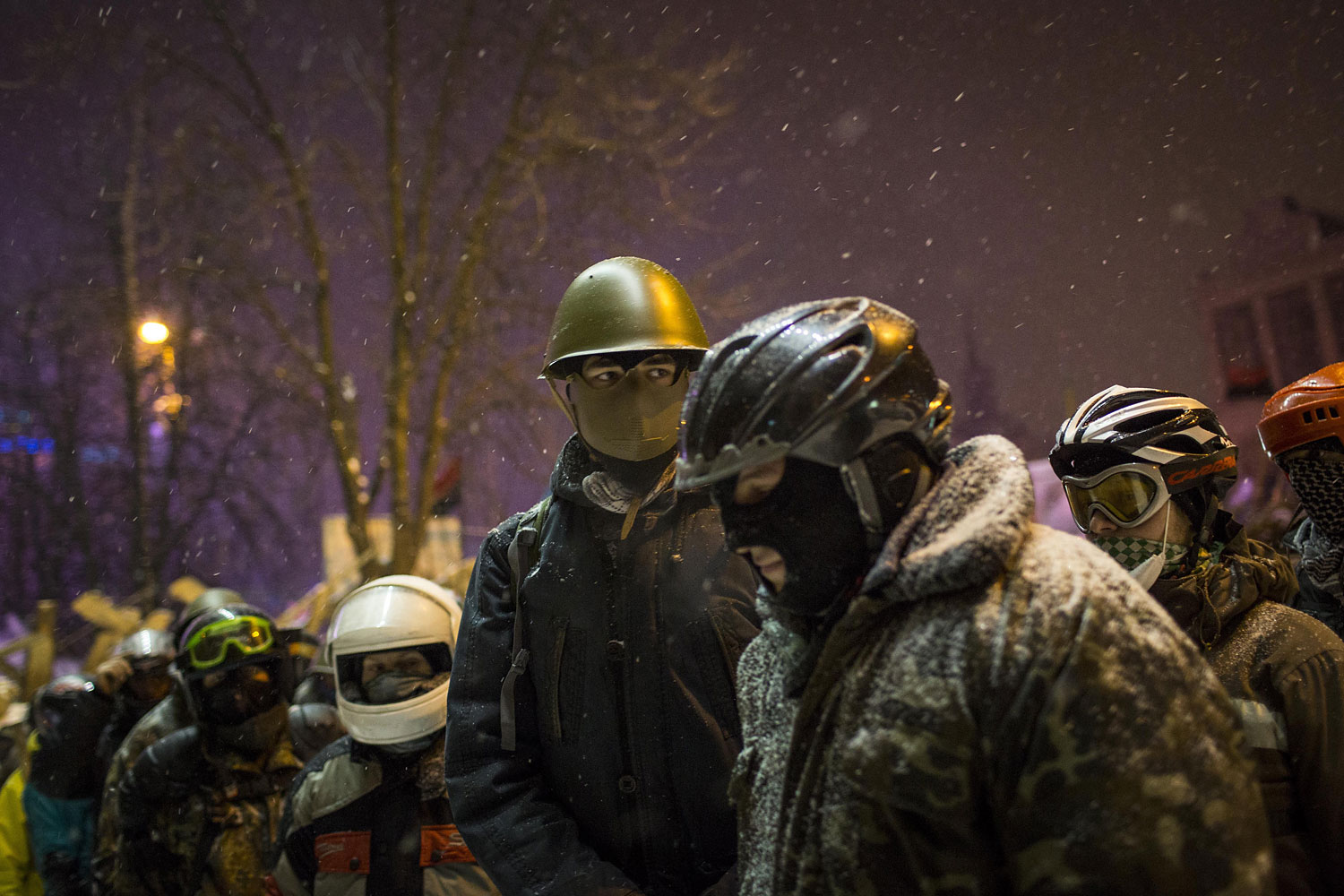 Anti-government protesters gather in Independence Square on Jan. 29, 2014 in Kiev.