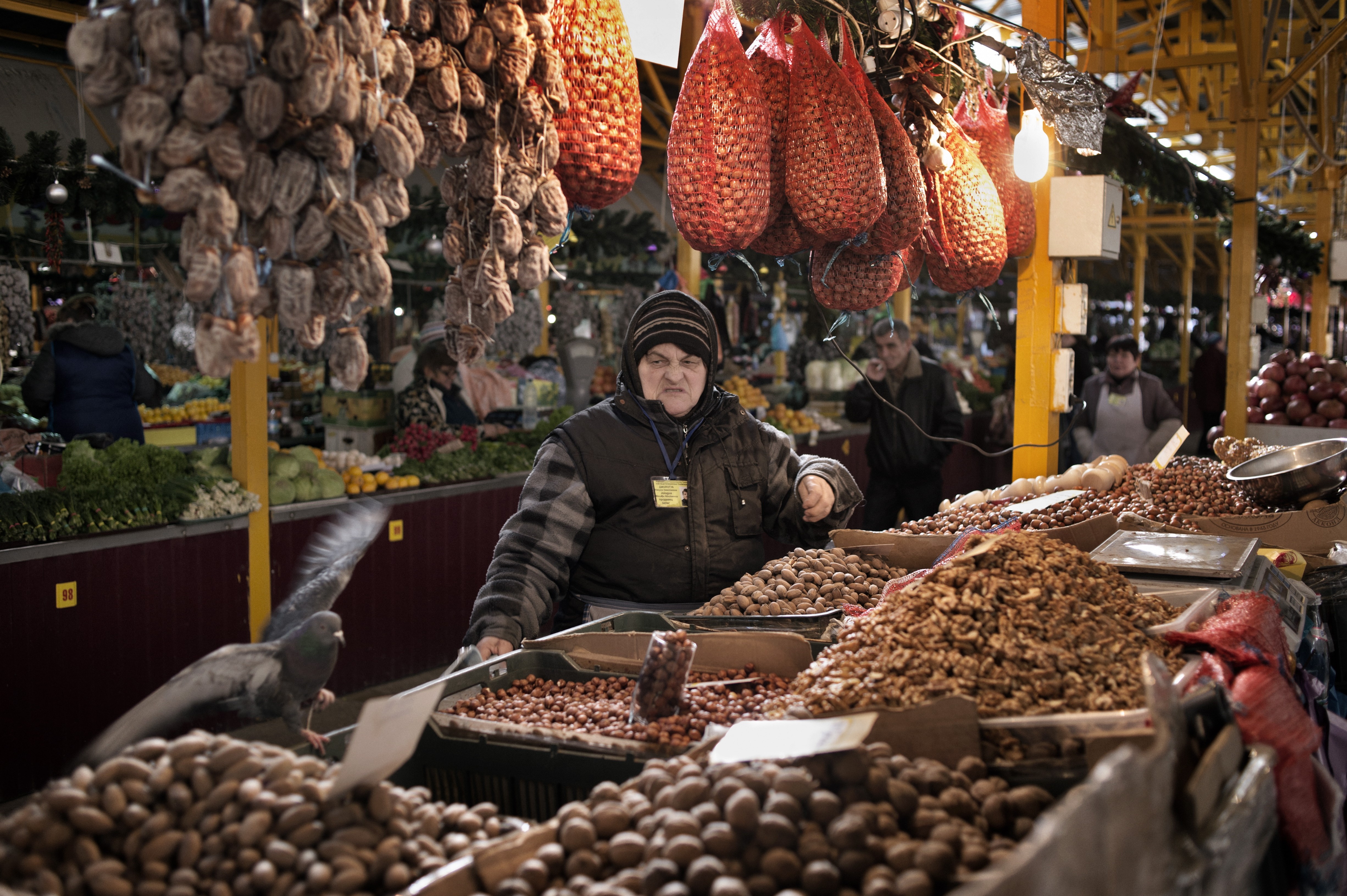 Adler, Russia, Jan. 15, 2014: The market at Adler.