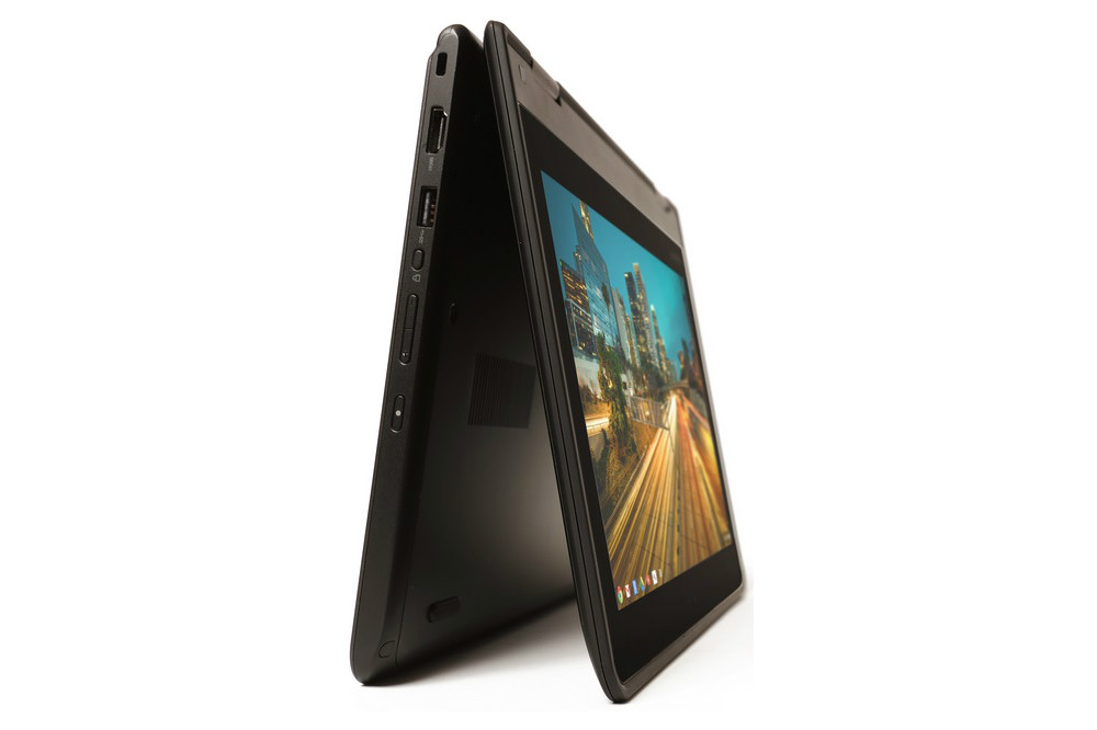 Lenovo's Thinkpad Yoga 11e Chromebook screen folds all the way around into tablet mode.