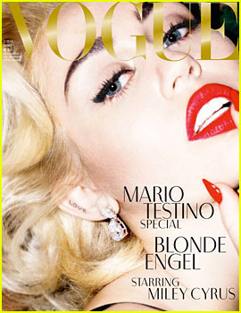 Miley Cyrus on the cover of German Vogue (Vogue)