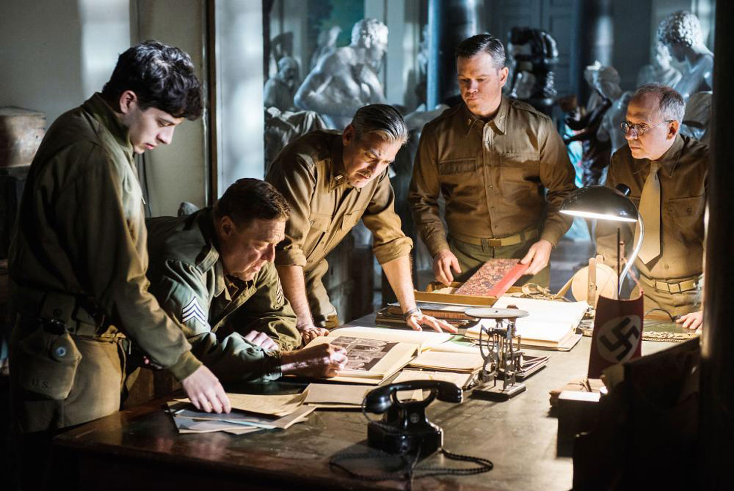 George Clooney’s newest film, Monuments Men, follows the exploits of an Allied platoon of seven “Monuments Men” who enter Germany during the end of World War II to rescue art stolen by the Nazis.