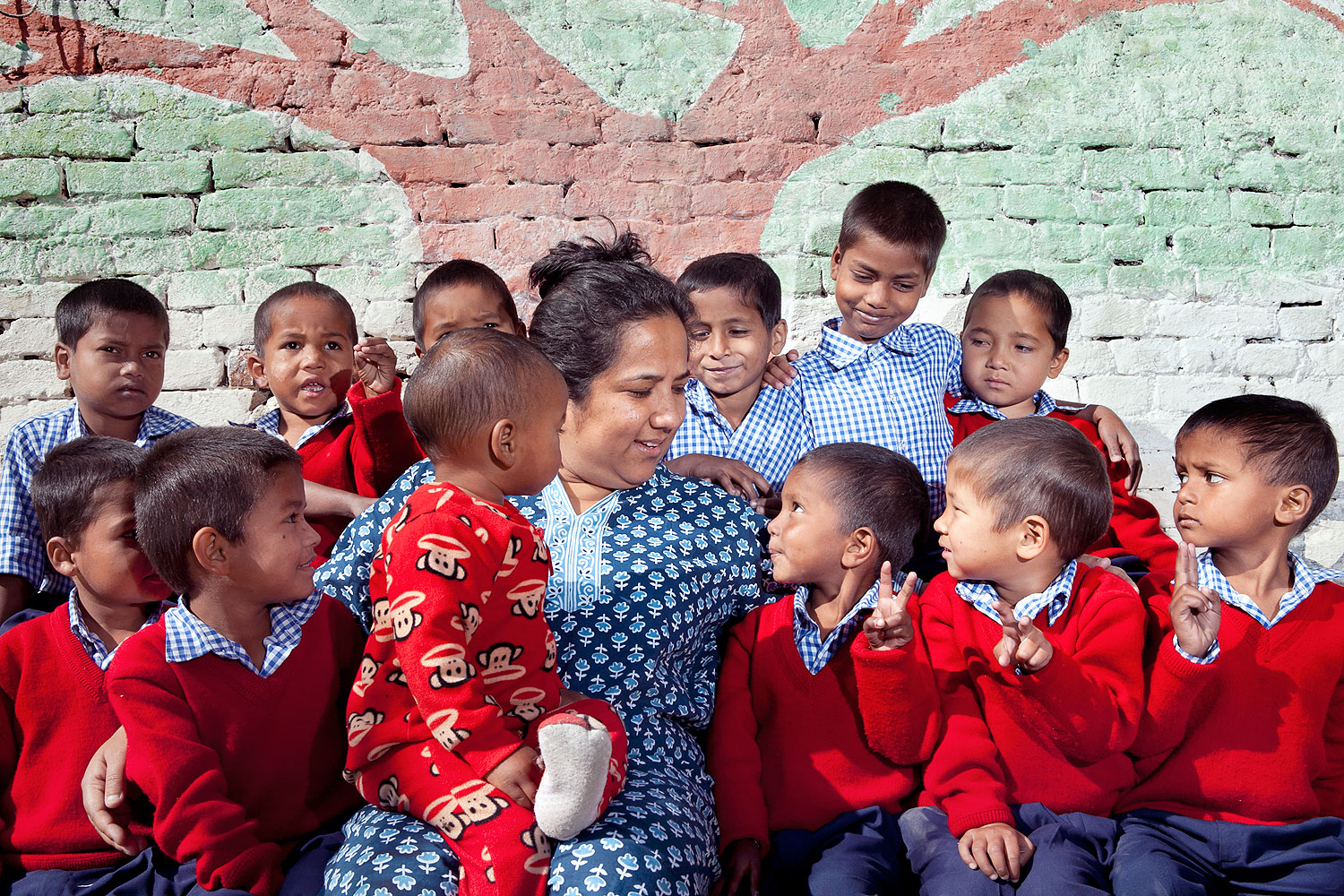 At Basnet’s hostel, children learn everything from English and math to painting and taekwondo (Sumit Dayal for TIME)