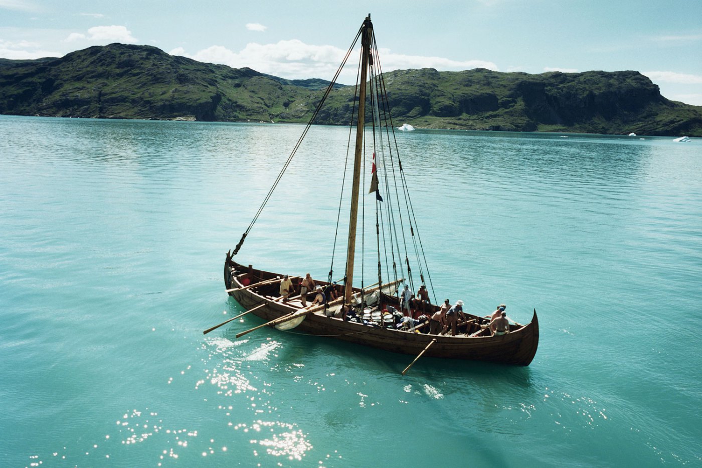 Replica of a Viking ship by Greenland.