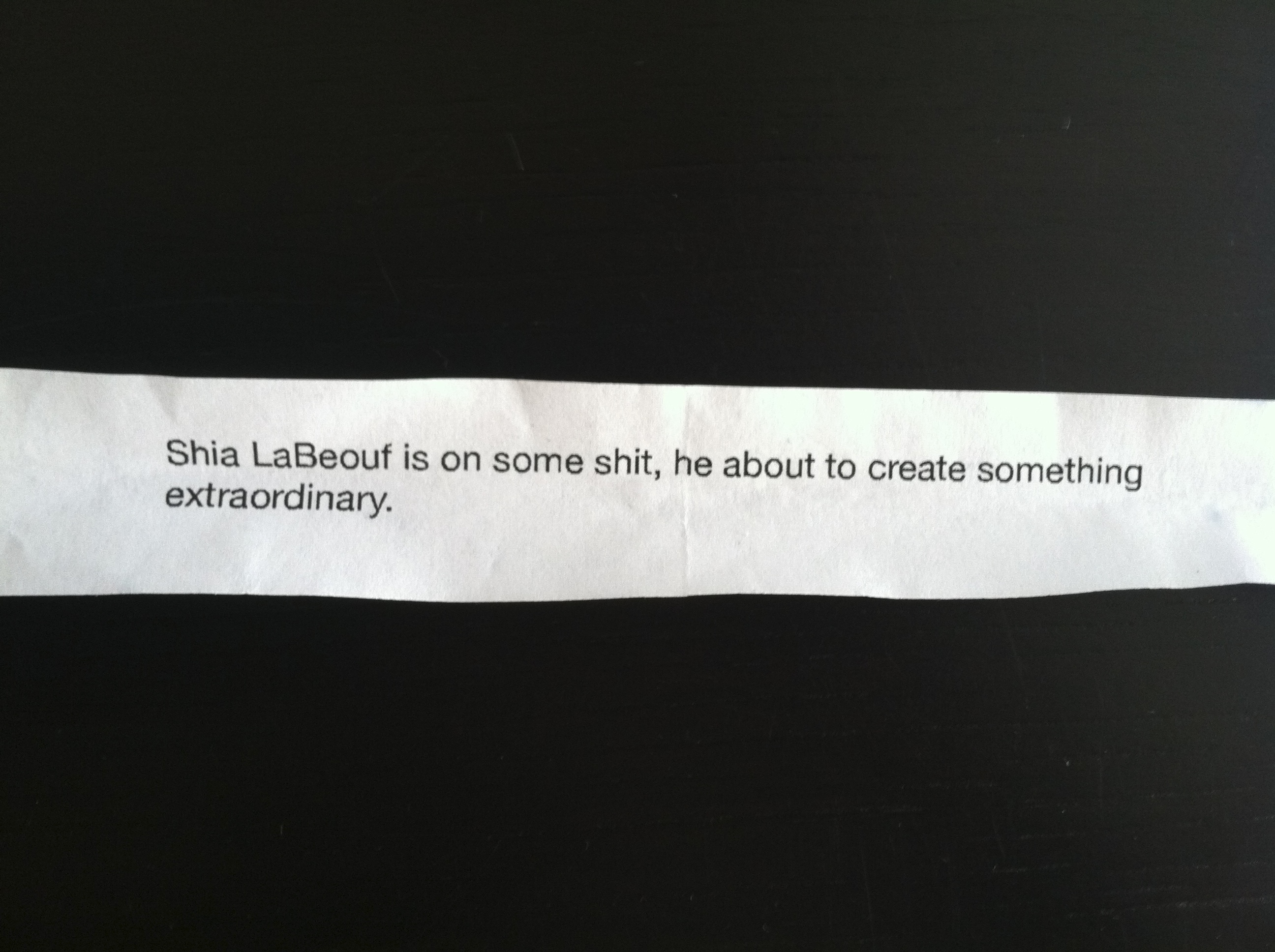 Shia Labeouf Paper Message
