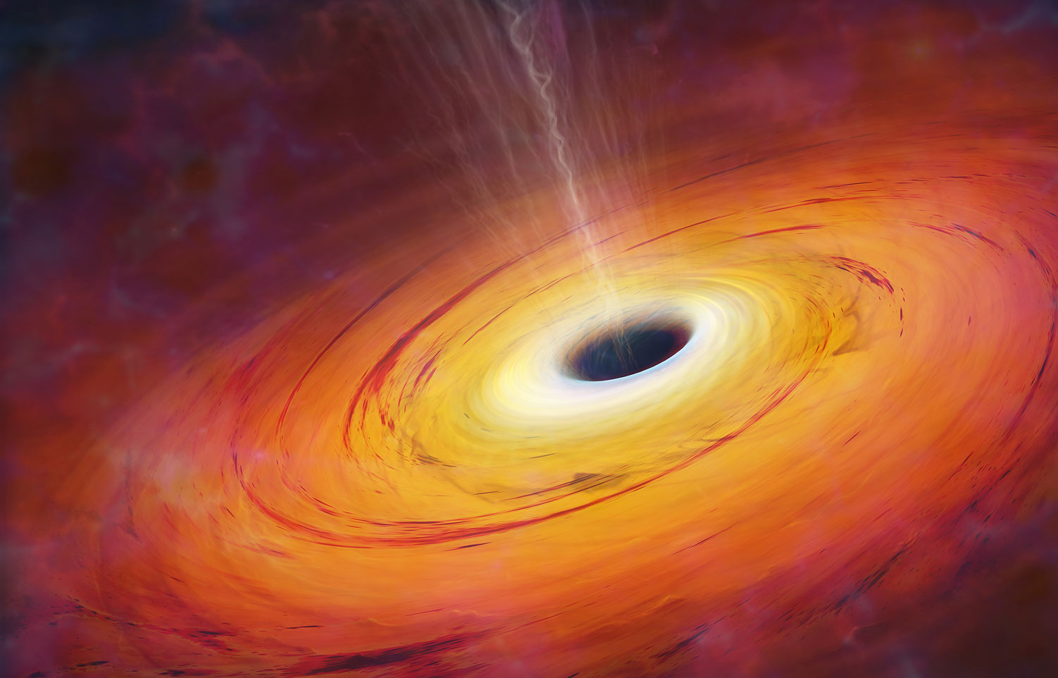 Computer rendering of a black hole (Marck Garlick—Getty Images)