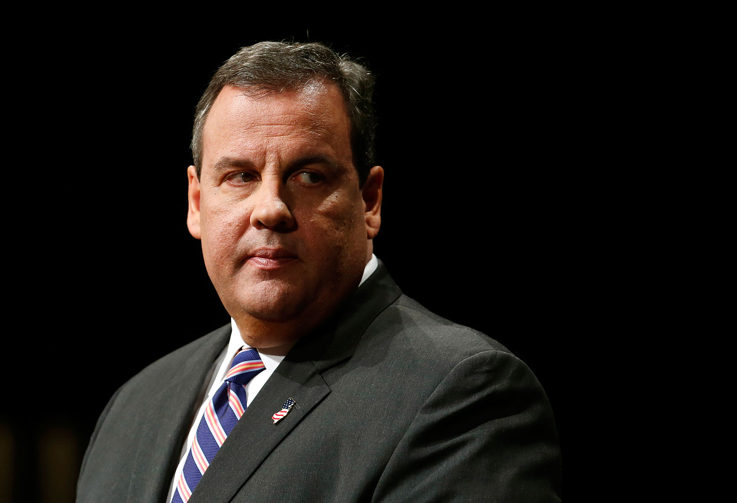 New Jersey Governor Chris Christie delivers as address after being sworn in for his second term as governor