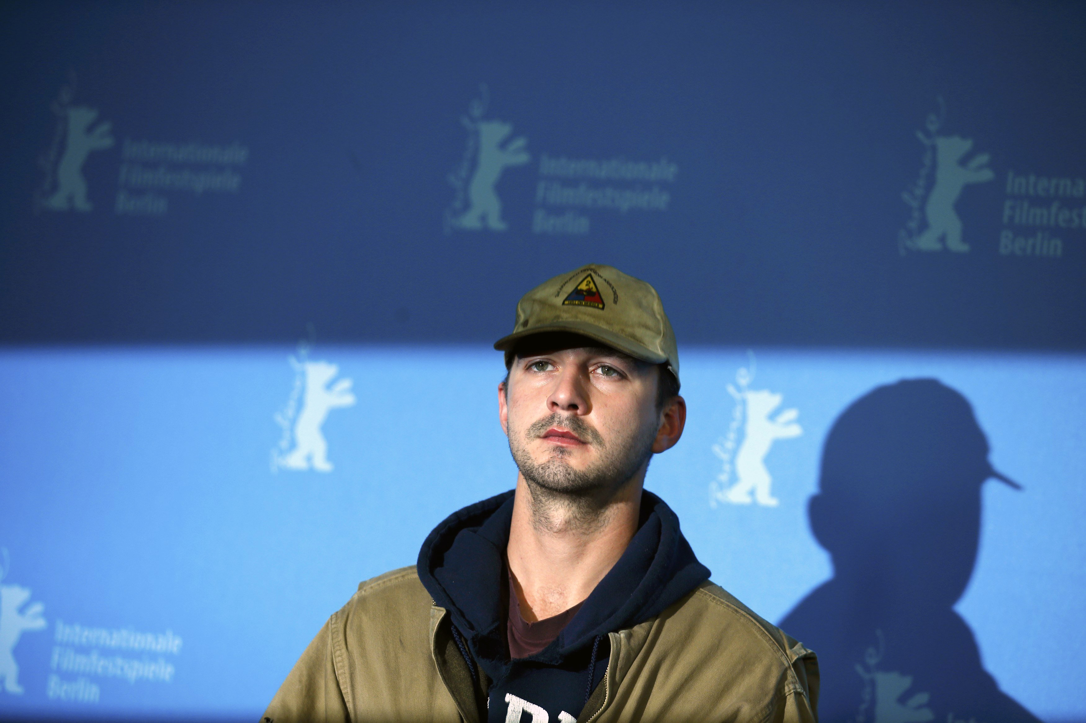 Cast member LaBeouf poses during a photocall to promote the movie "Nymphomaniac Volume I" during the 64th Berlinale International Film Festival in Berlin