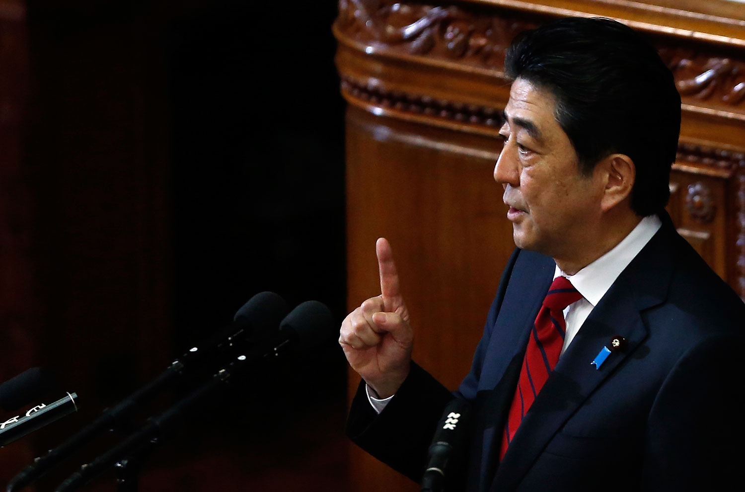 Japan's PM Abe makes policy speech during start of ordinary session at lower house of parliament in Tokyo