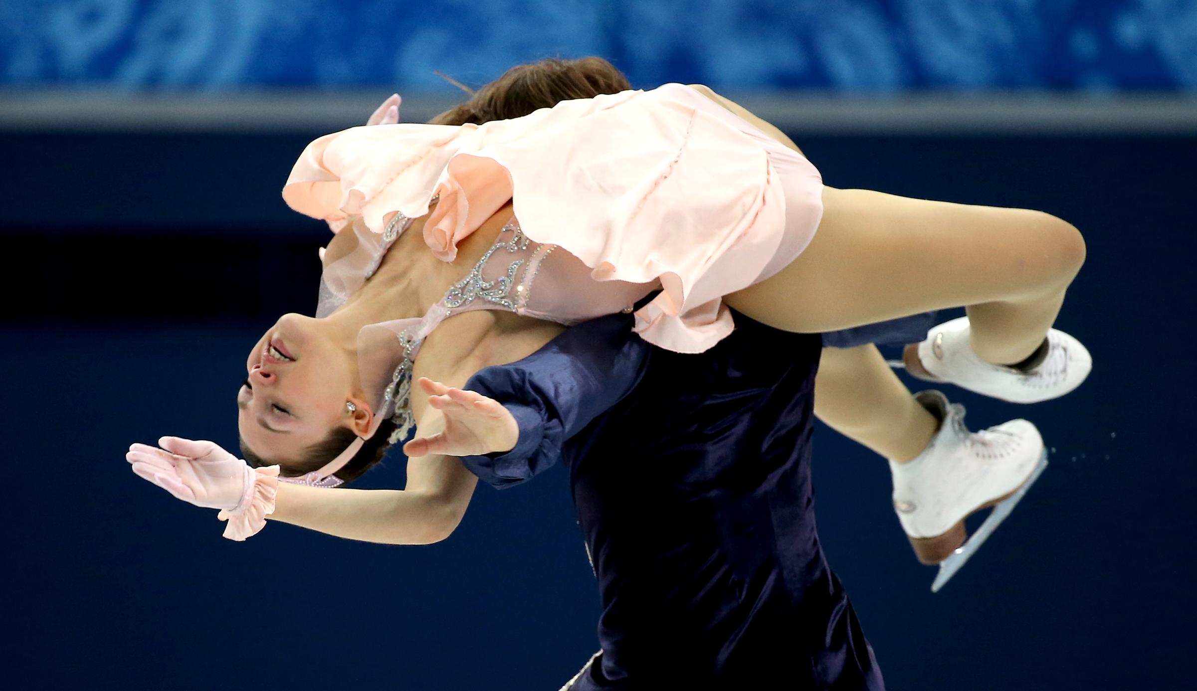 Tanja Kolbe and Stefano Caruso of Germany perform in the Figure Skating Ice Dance Free Dance at Iceberg Skating Palace.