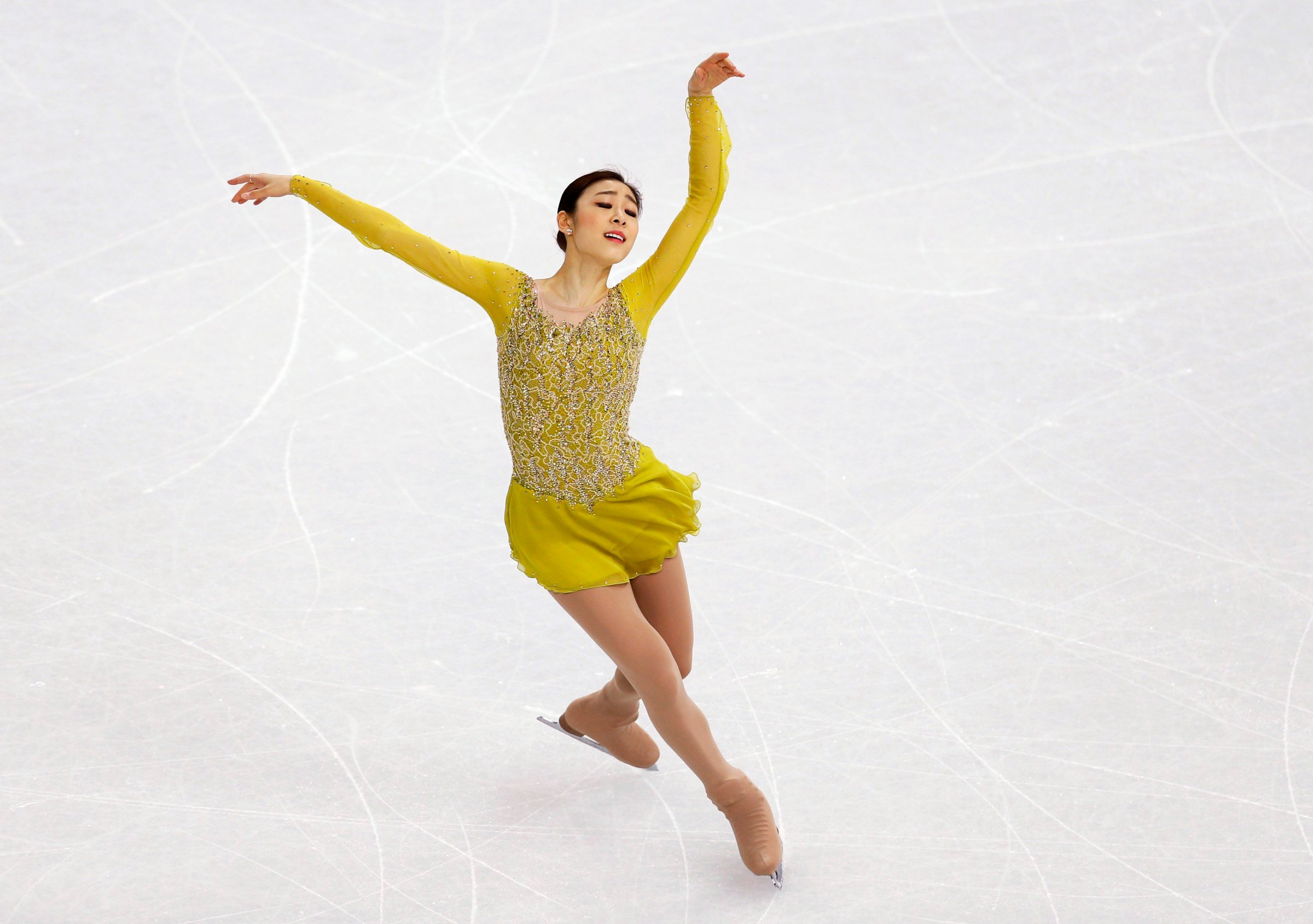 Korea's Yuna Kim competes during the Figure Skating Women's Short Program.