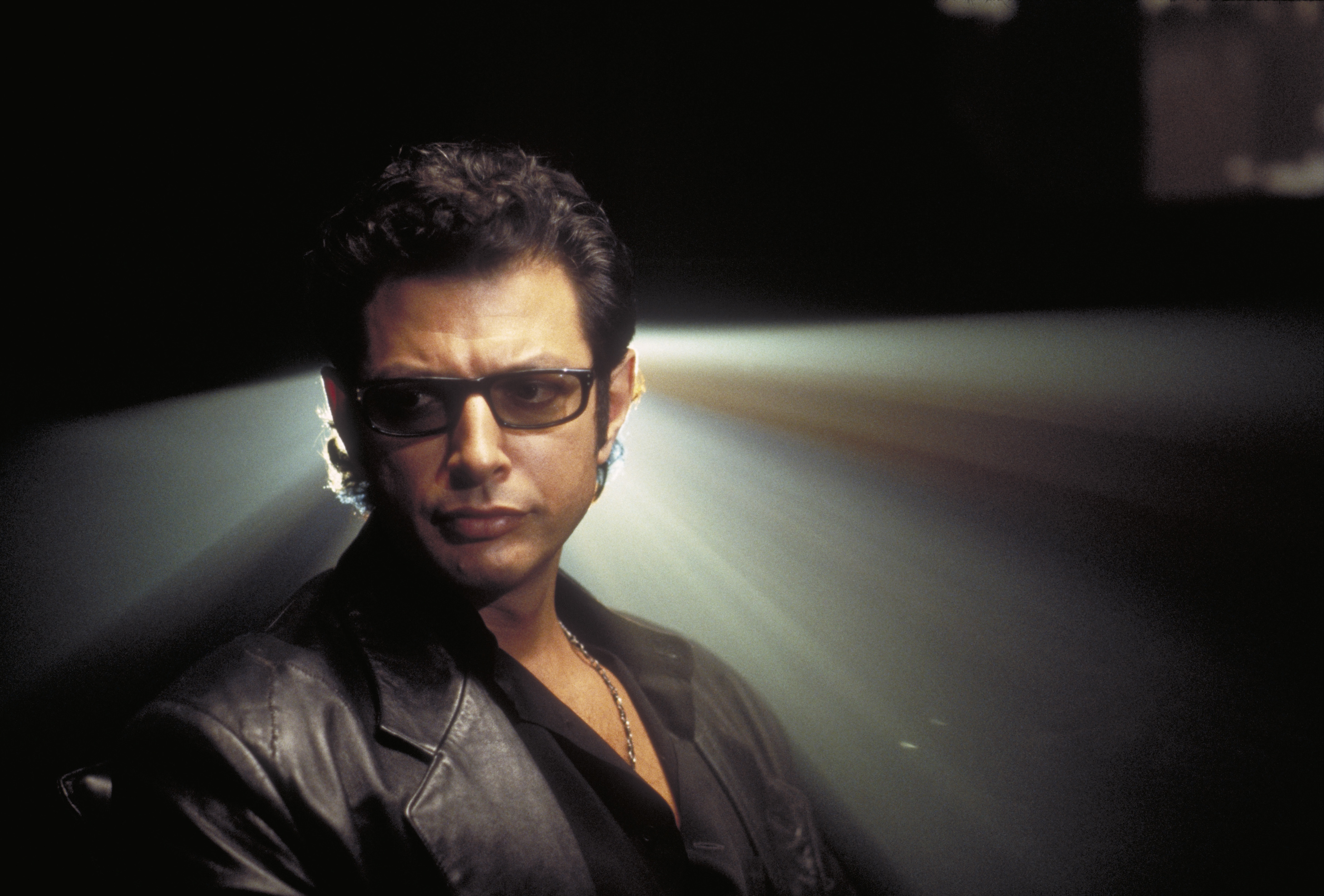 American actor Jeff Goldblum as Dr. Ian Malcolm in a scene from the film 'Jurassic Park.' (Murray Close—Getty Images)
