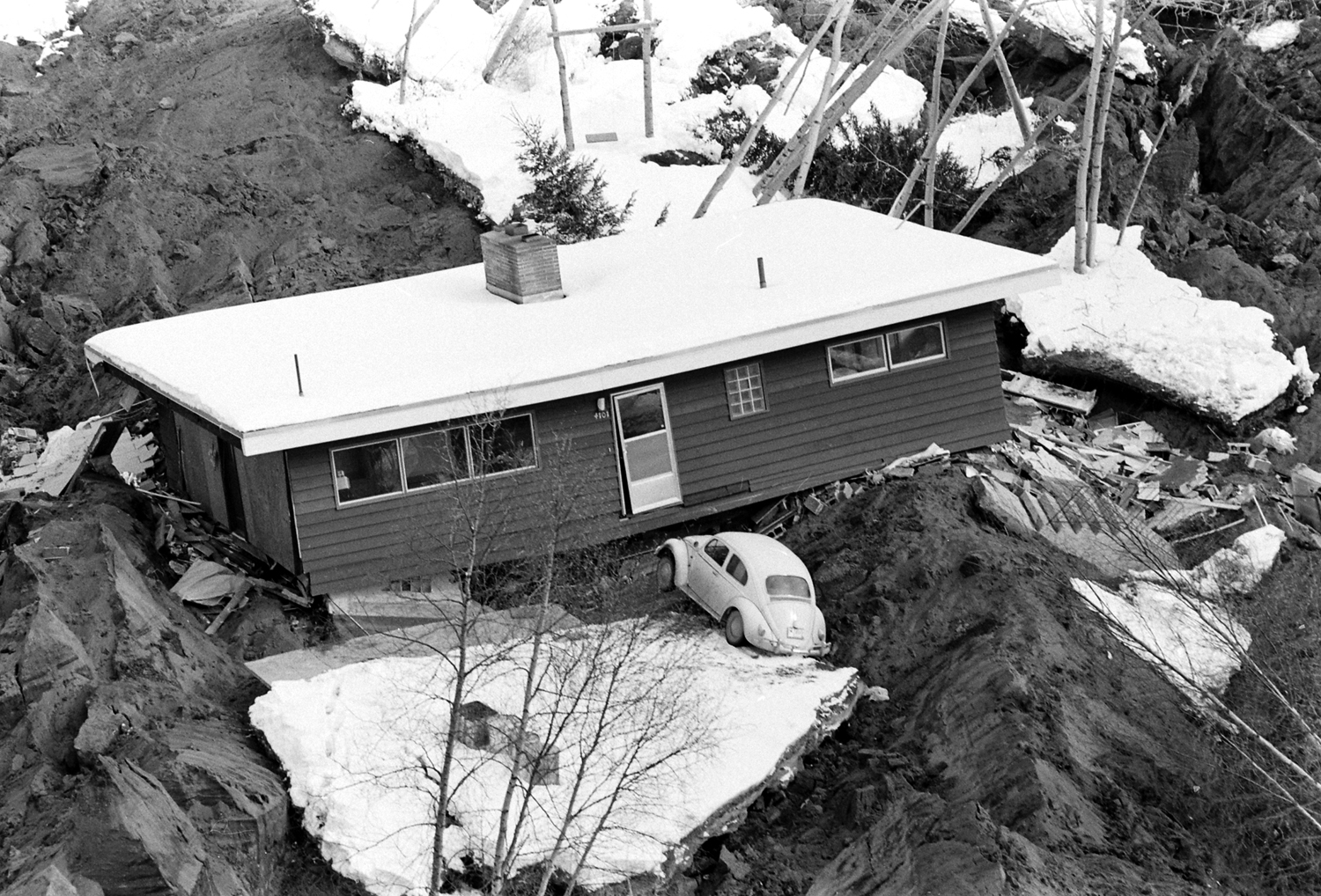 Aftermath of the 1964 Good Friday Earthquake, Alaska.