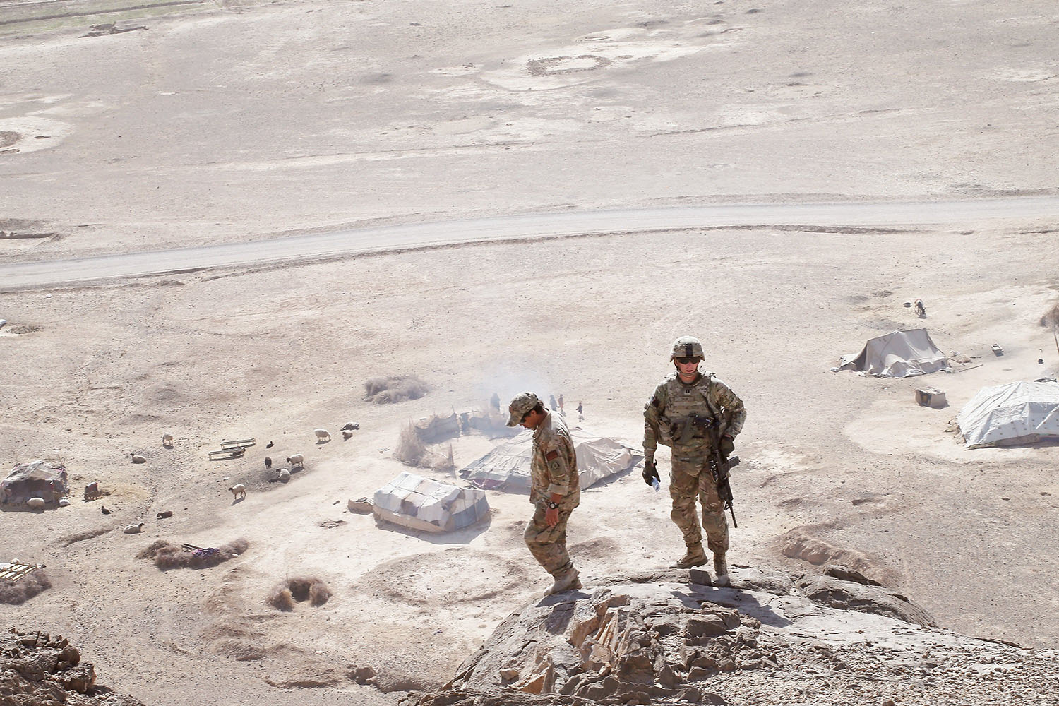 U.S. Soldiers Provide Security Around Kandahar Airfield