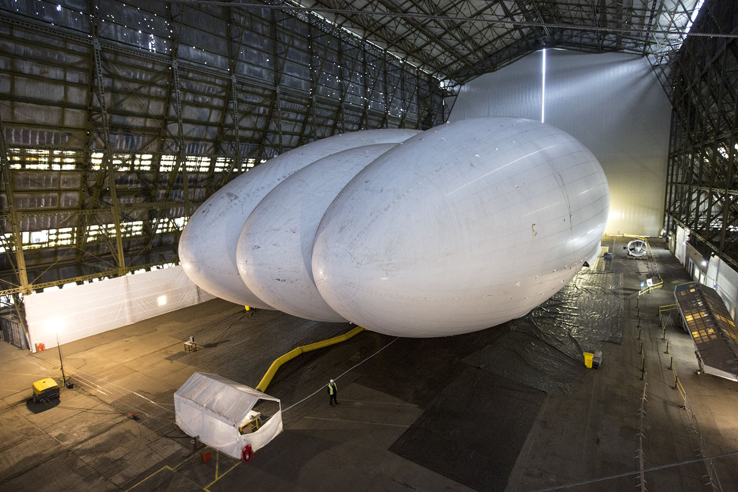 Feb. 28, 2014. The helium-filled 'Airlander'  is the world's longest aircraft at 92 meters. It was originally developed for the US military before the project was cancelled due to budget cuts.