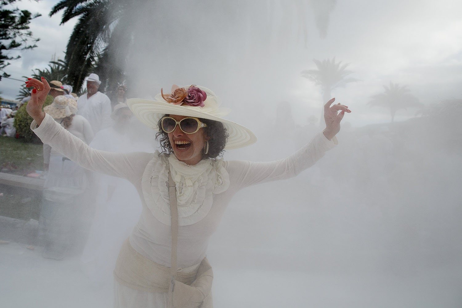 Mar. 3, 2014. A reveller is covered in talcum powder during Los Indianos carnival in Santa Cruz de La Palma, Spain.