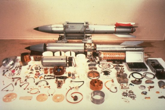 Dismantled components of B-61 nuclear bo