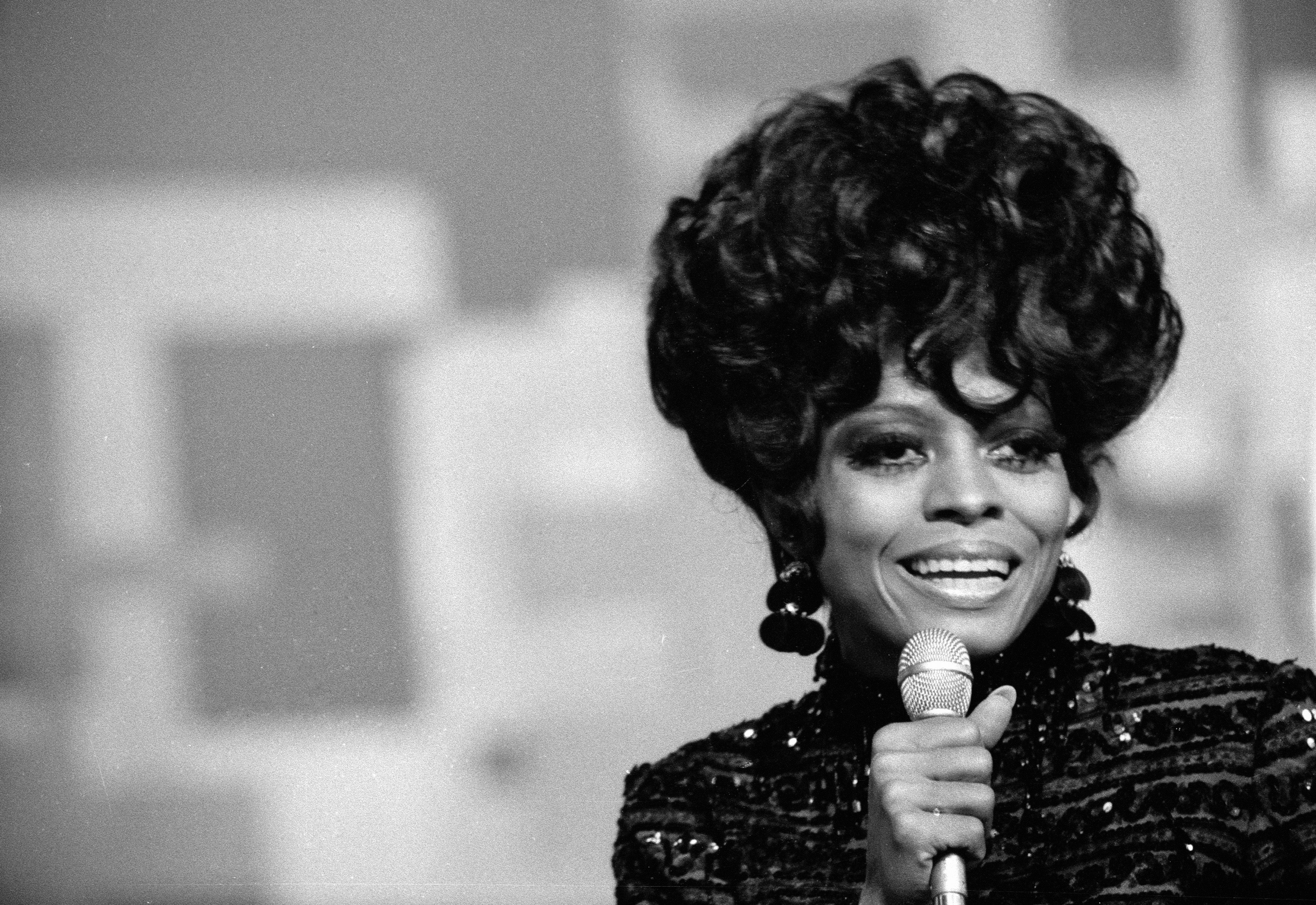 Diana Ross performs on the Ed Sullivan Show on March 24, 1968.