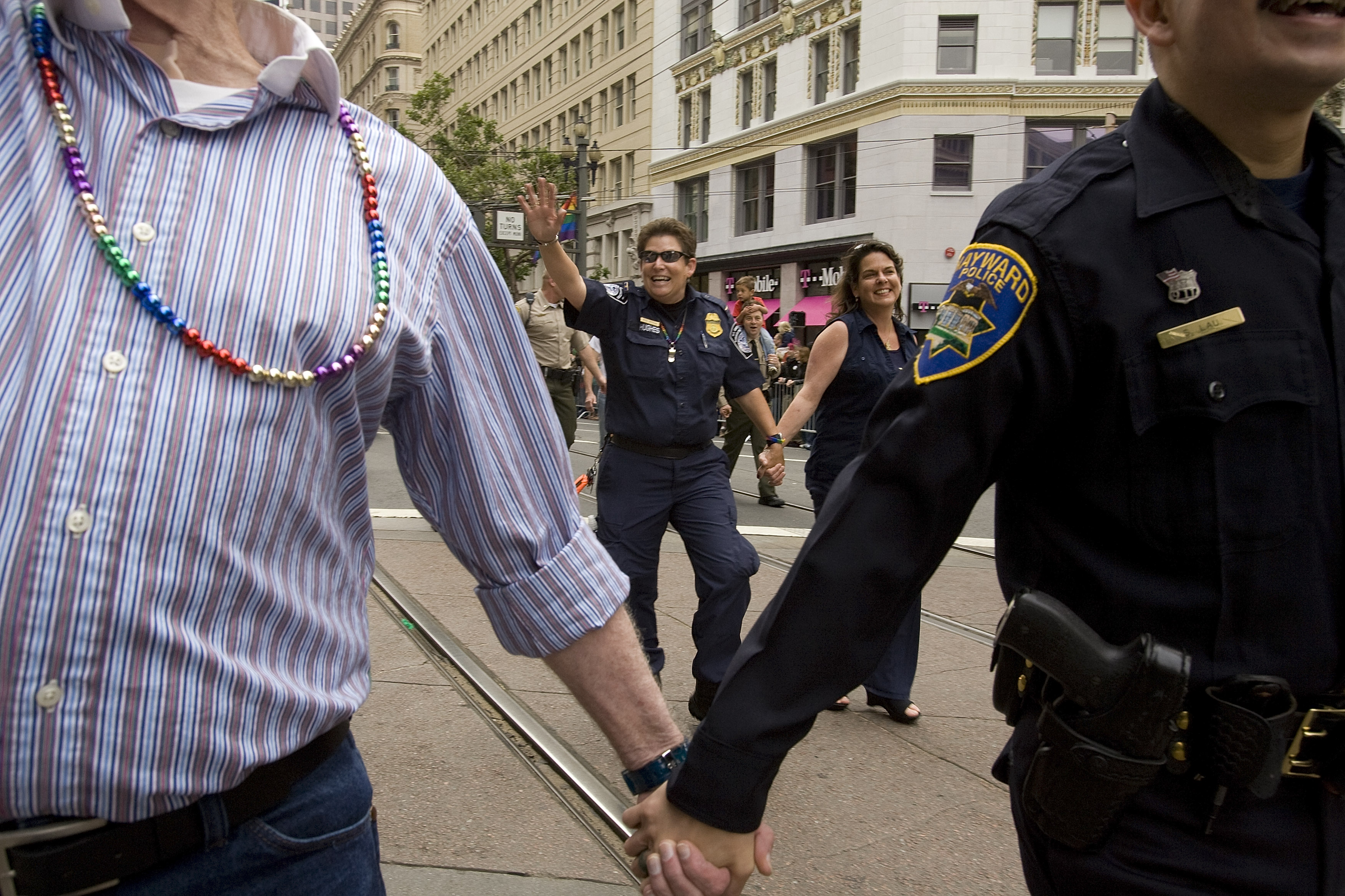 In this file photo from 2008, members of the Hayward, California police department  take part in the 38th Annual San Francisco LGBT Pride Celebration (David Paul Morris&mdash;Getty Images)