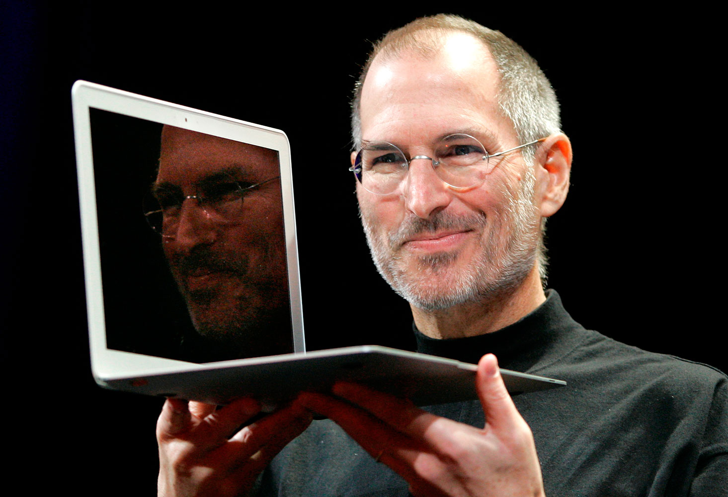 Apple CEO Steve Jobs  at Apple MacWorld Conference in San Francisco, Jan. 15, 2008. (Jeff Chiu—AP)