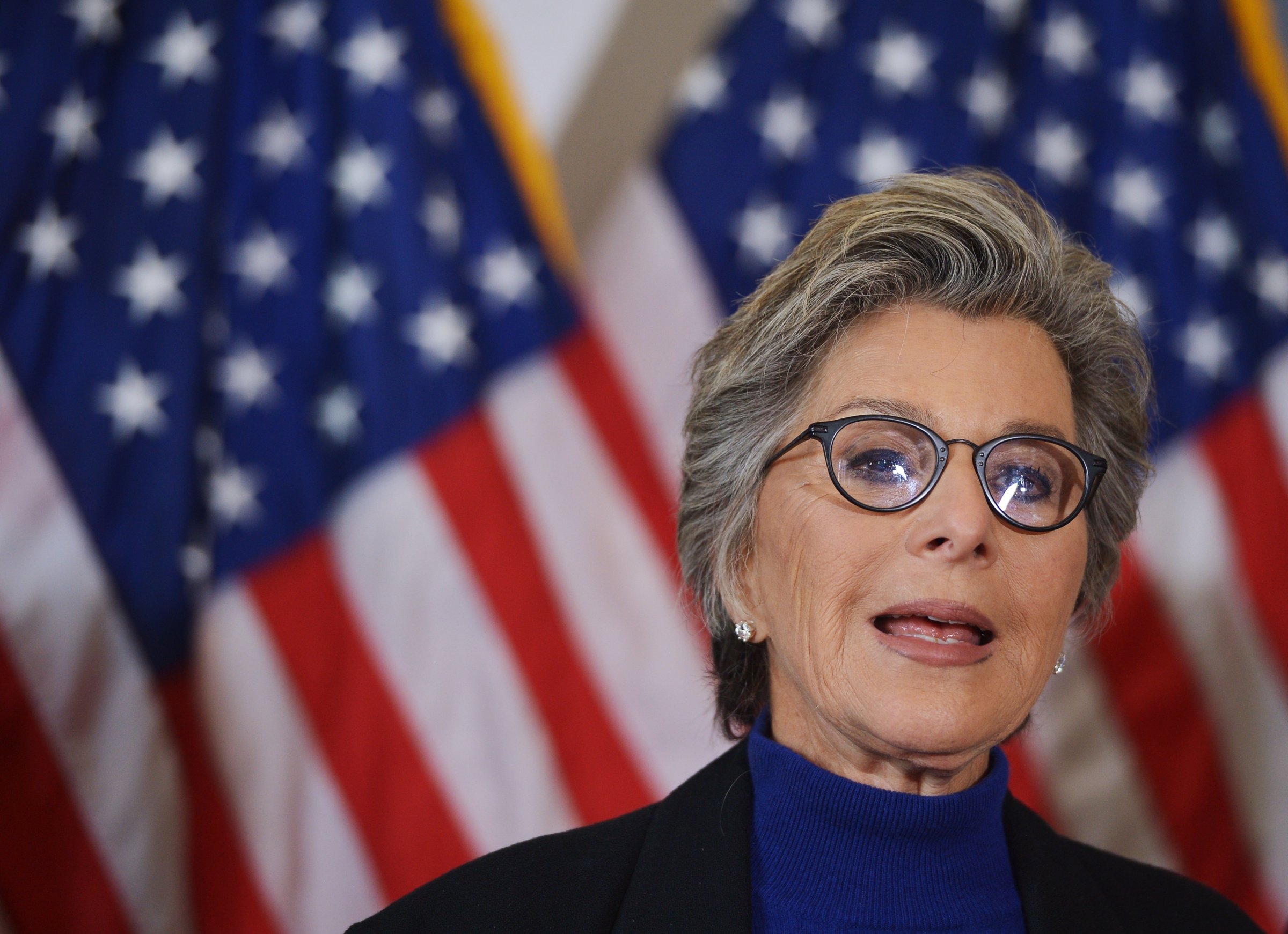 Senator Barbara Boxer speaks during a press conference in Washington on Feb. 6, 2014.
