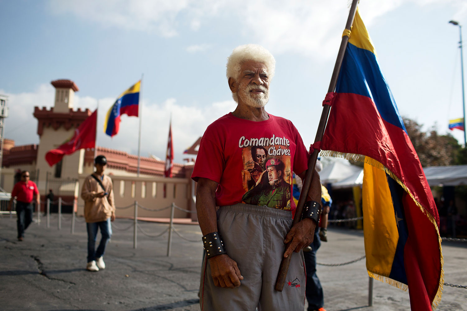 Pablo de la Cruz Aldana poses for a photo after visiting the mausoleum of the late Venezuelan President Hugo Chavez in Caracas, March 5, 2014.