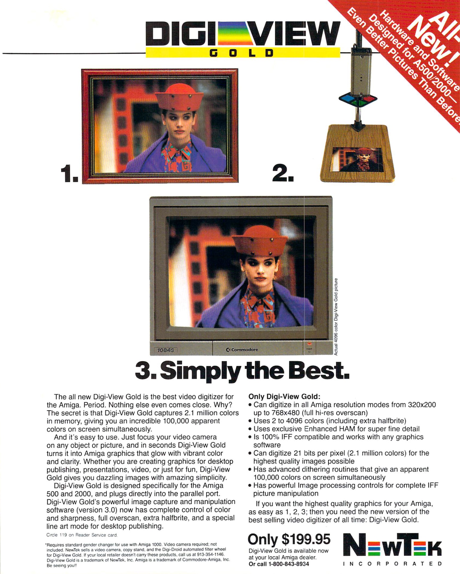 An ad for NewTek's Digi-View, as seen in the November 1989 issue of AmigaWorld magazine (AmigaWorld)