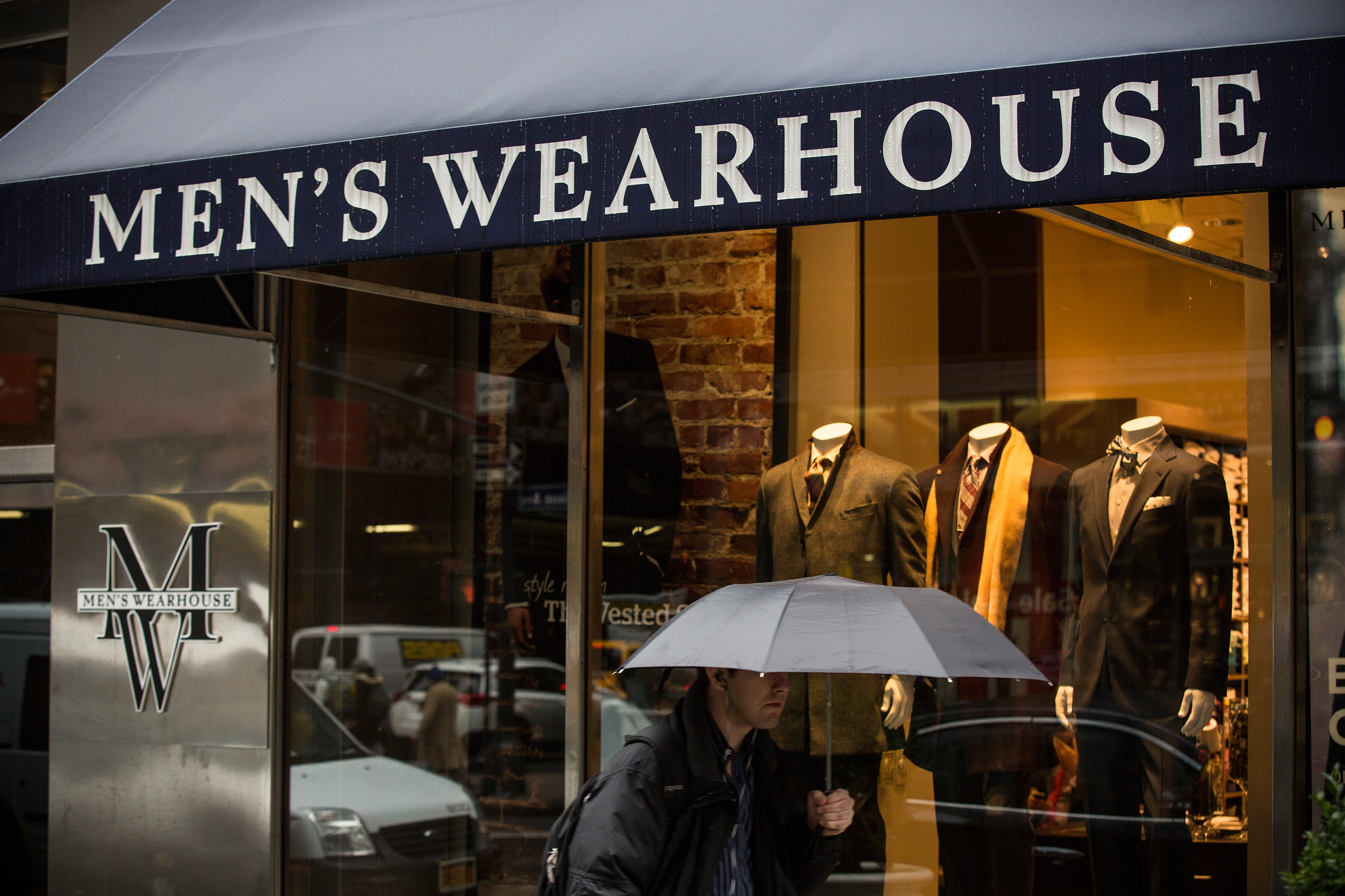 Men's Wearhouse and Jos. A. Bank have been negotiating a merger since last October (Andrew Burton—Getty Images)