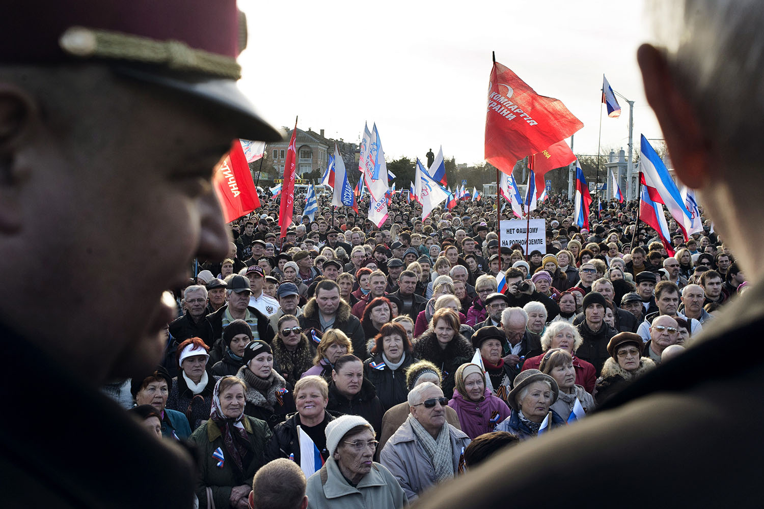Mar. 5, 2014. A pro-Russian gathering in Yevpatoria, Ukraine.