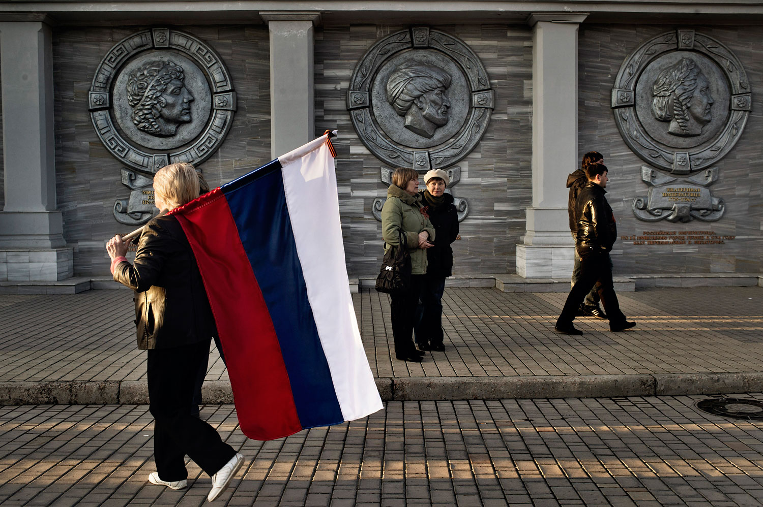 Pro-Russian  gathering in Yevpatoria, Crimea,  March 5,  2014. (Yuri Kozyrev—NOOR for TIME)