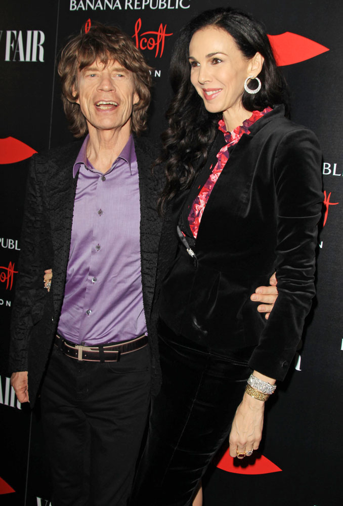 From left: Mick Jagger and L'Wren Scott attend the launch celebration of the Banana Republic L'Wren Scott Collection hosted by Banana Republic, L'Wren Scott and Krista Smith at Chateau Marmont on Nov. 19, 2013 in Los Angeles.