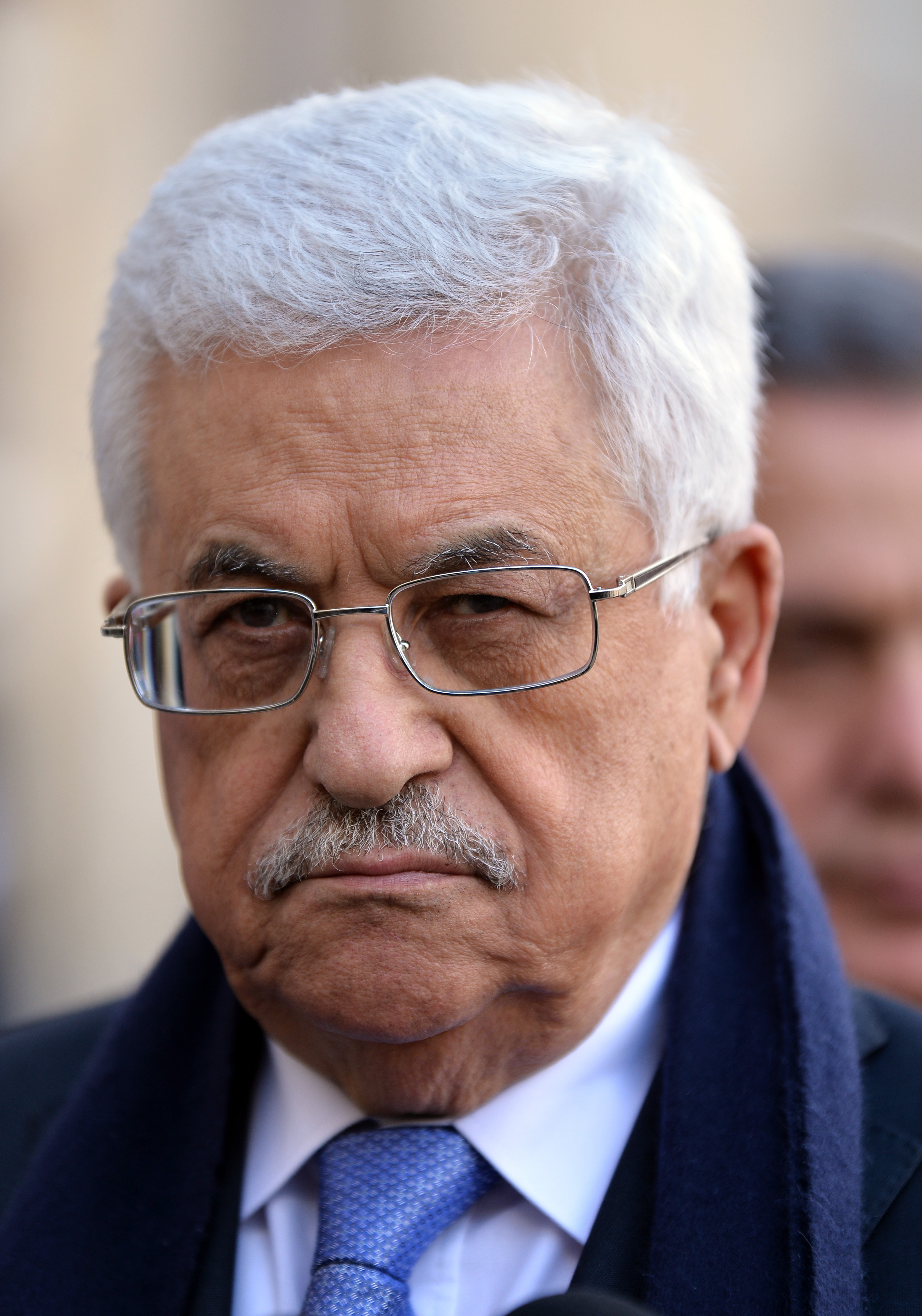 Palestinian Authority President Mahmoud Abbas at the Elysee Palace in Paris, France, on February 21, 2014. (Anadolu Agency&mdash;Getty Images)