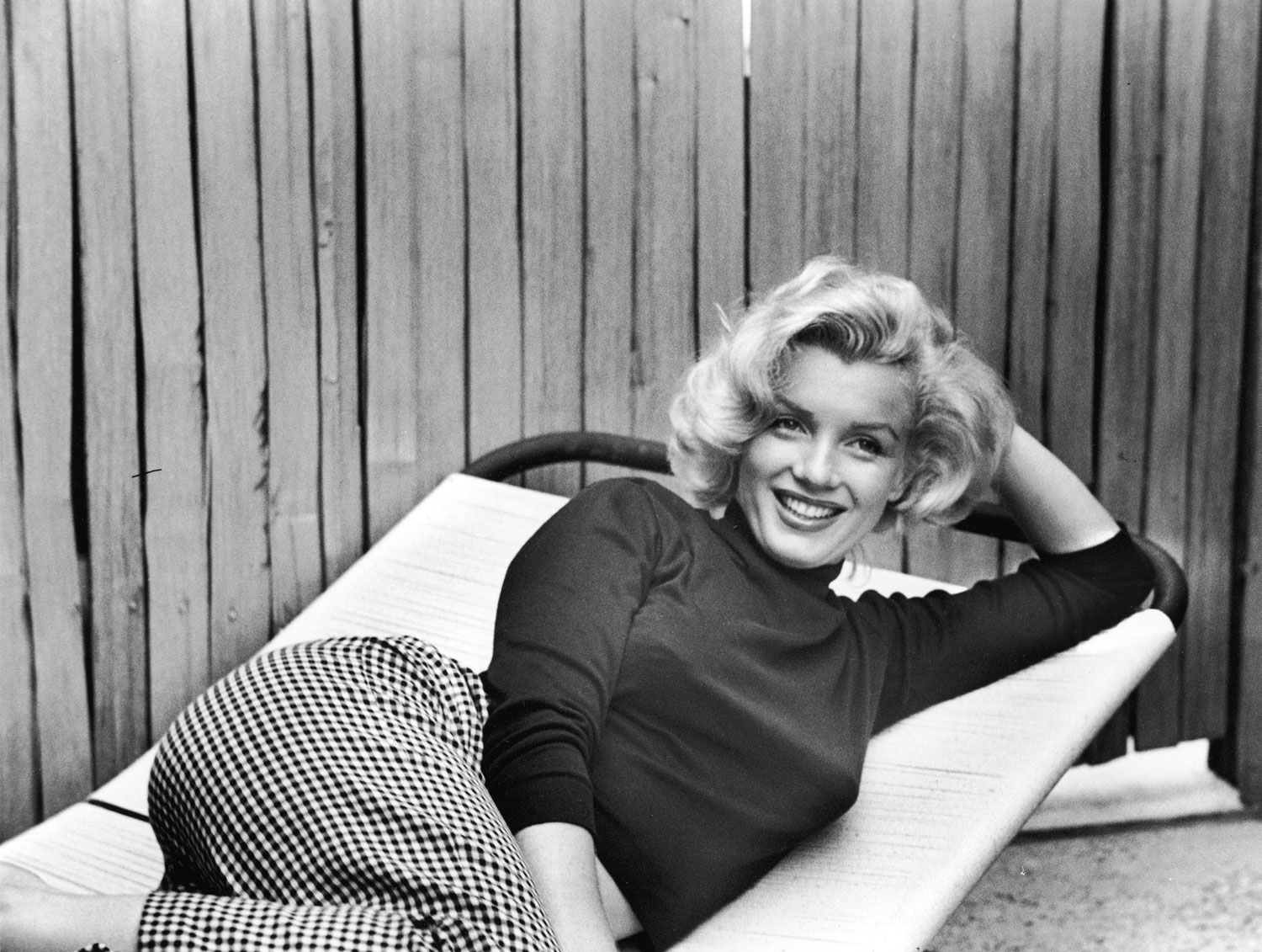 Monroe relaxing at home.