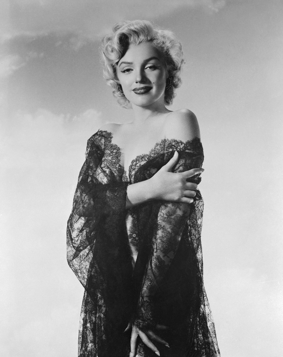 Monroe in a nightgown on Oct. 14, 1954.