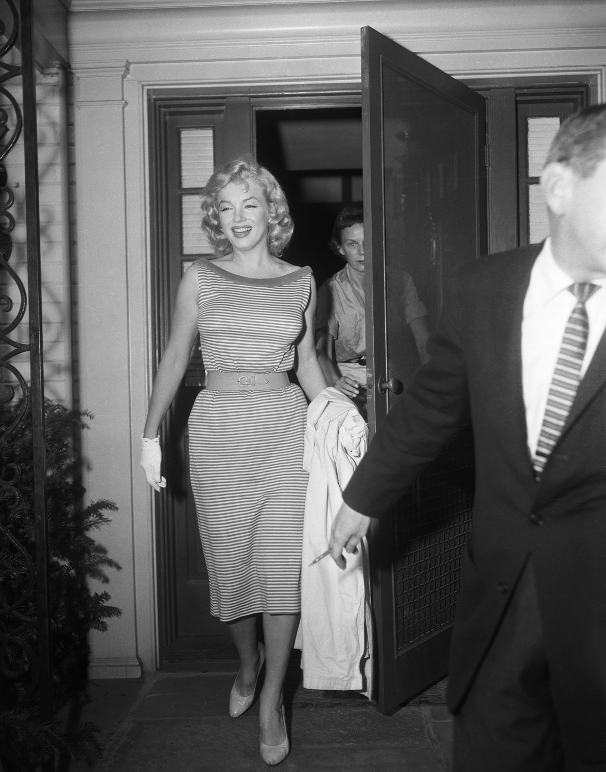 The actress in 1957 during her then husband Arthur Miller's trial on charges of contempt of Congress.