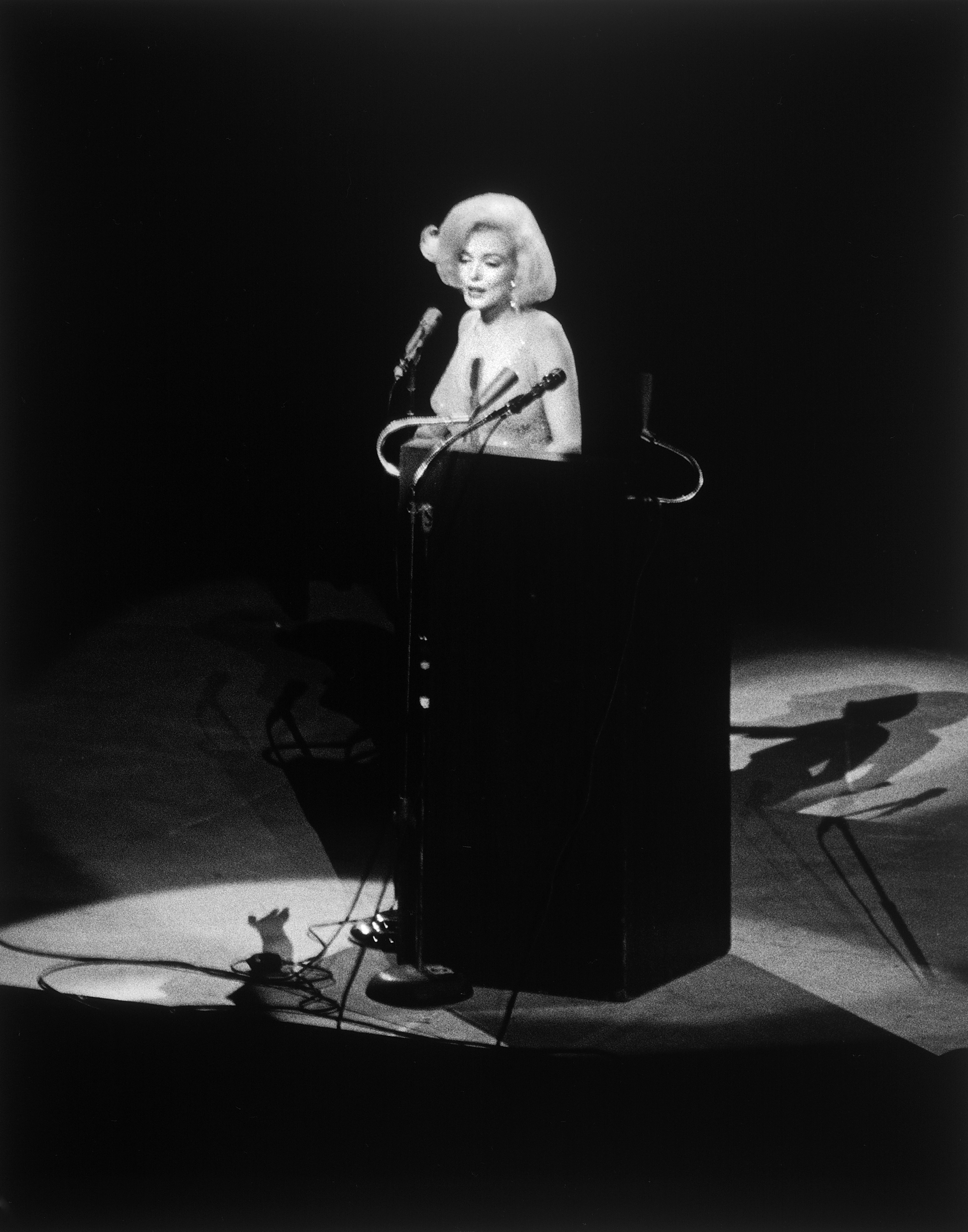 Monroe's famous rendition of  Happy Birthday,  which she sang to President John F. Kennedy at Madison Square Garden on May 19, 1962.