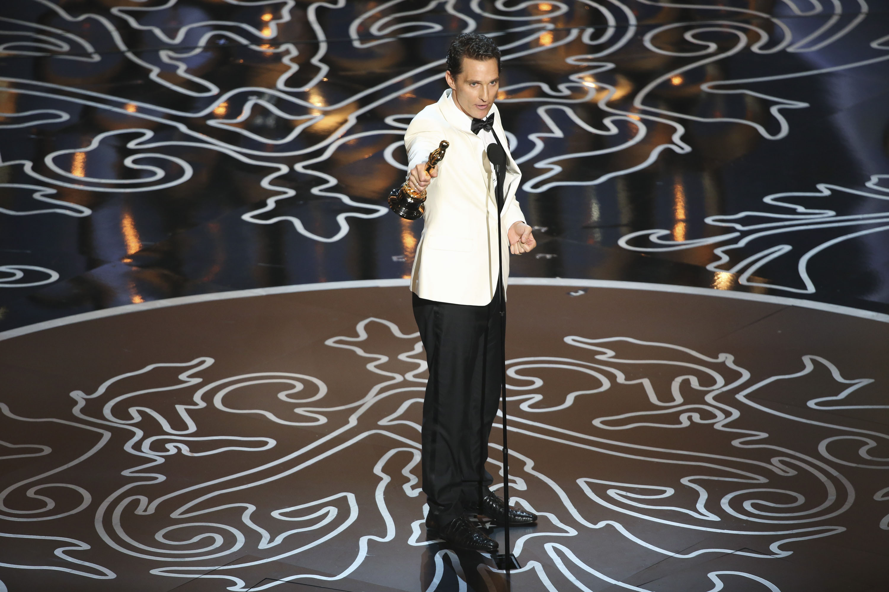 Matthew McConaughey accepts the Best Actor award at the 2014 Oscars (Adam Taylor&mdash;ABC via Getty Images)