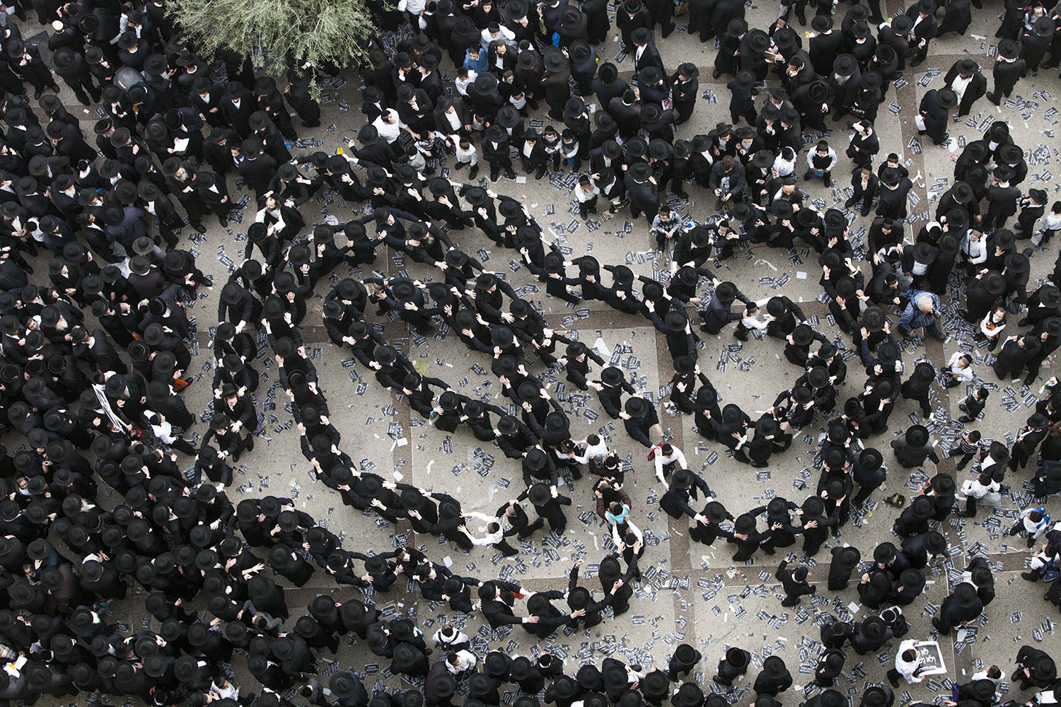 Mar. 2, 2014. A massive crowd of Ultra Orthodox Jews gathered in Jerusalem to pray and protest against a consolidating bill that will order the enlistment of members of its community to the Israel Defense Forces.