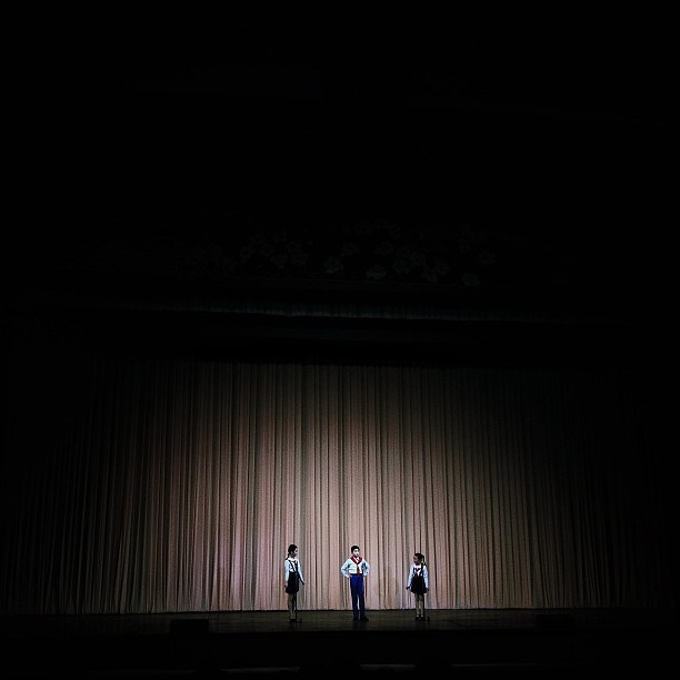 On stage. Mangyondae Children's Palace, April 28, 2013.