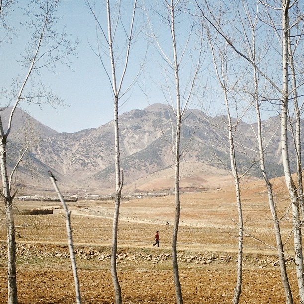 Along a rural road east of Kaesong, North Korea, April 29, 2013.