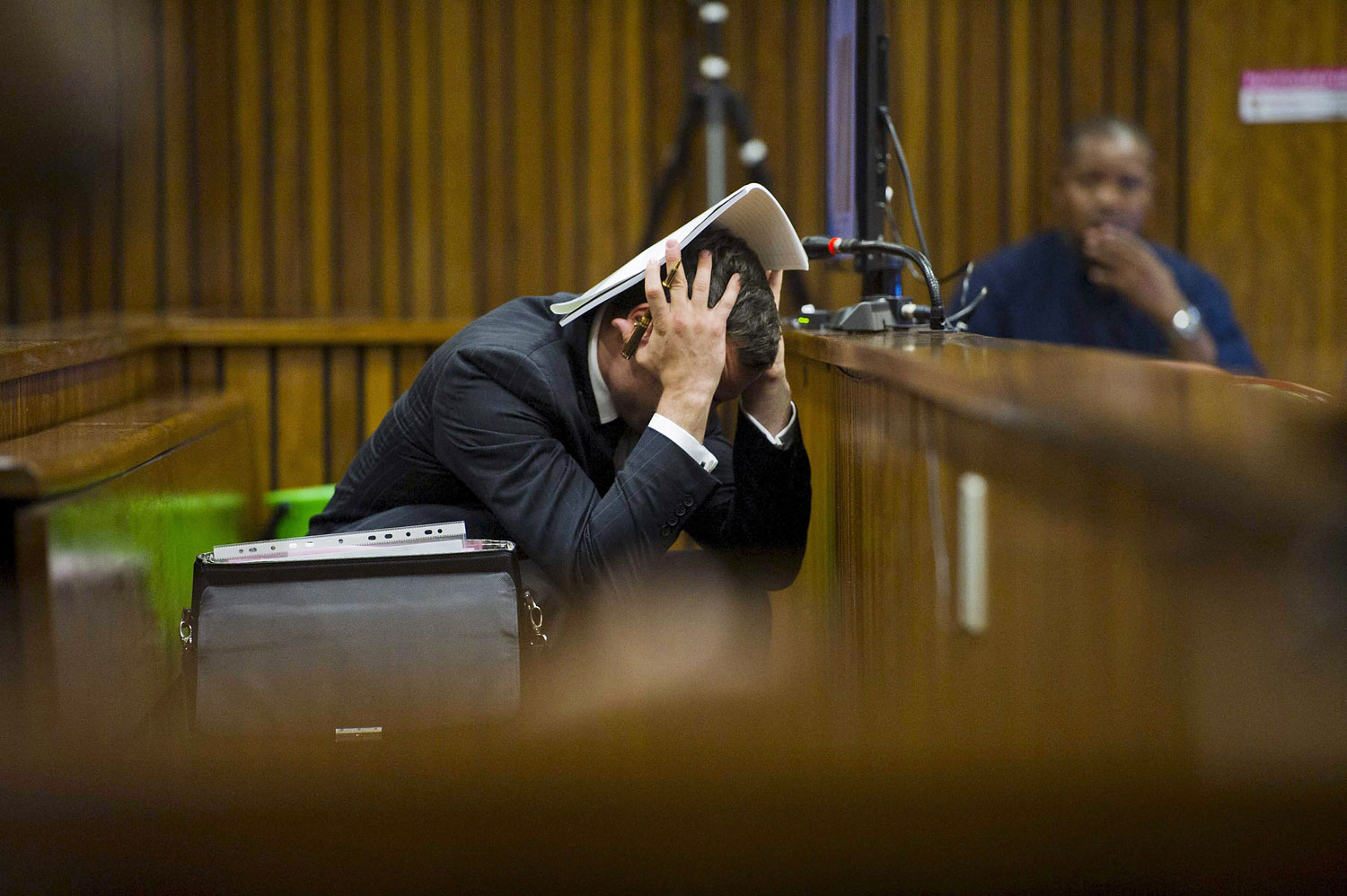 Oscar Pistorius at the Pretoria High Court on March 13, 2014, in Pretoria, South Africa. (Getty Images)