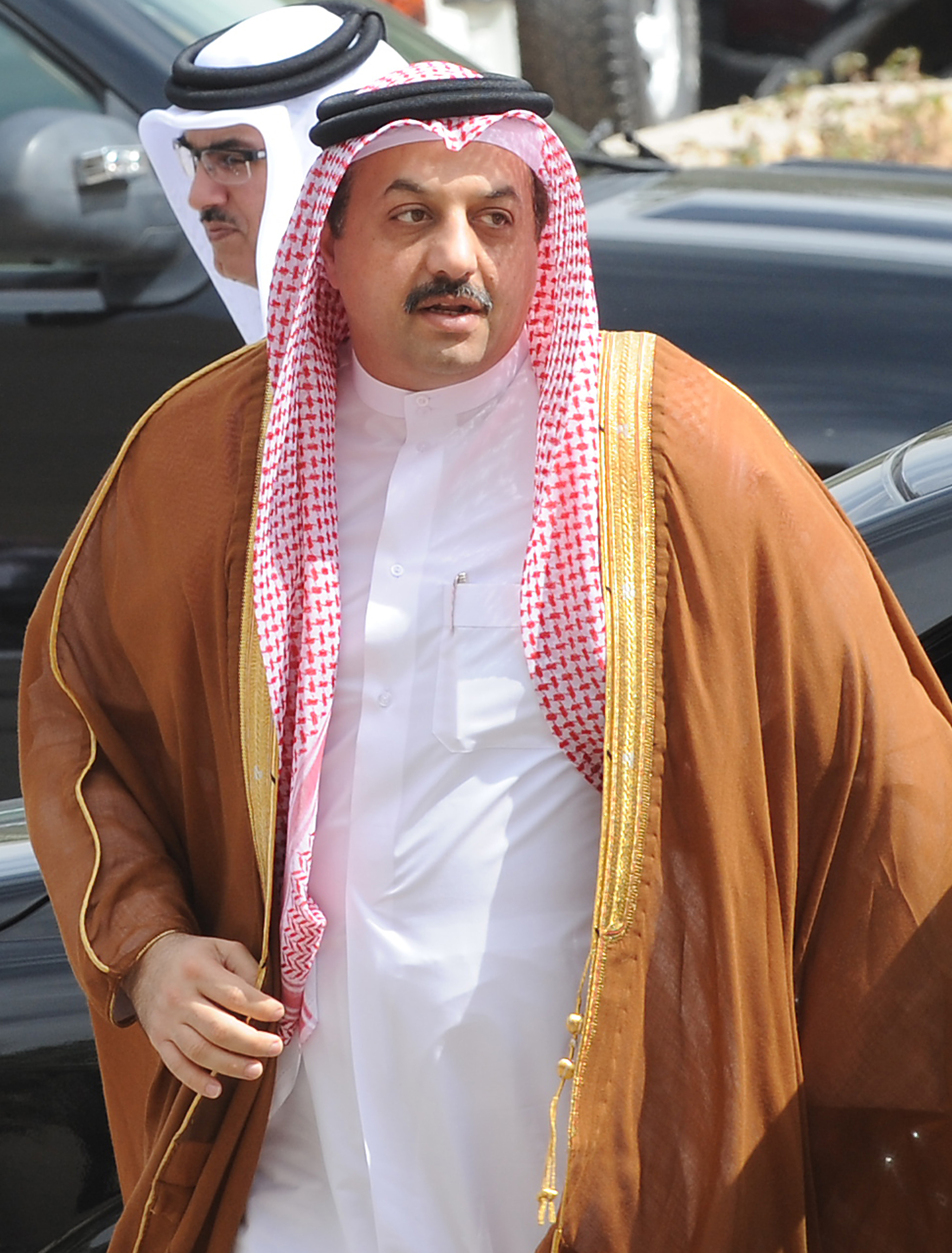 Qatari Foreign Minister Khalid bin Mohammed al-Attiyah arrives to attend the 130th meeting of the Foreign Ministers of the Gulf Cooperation Council (GCC) in Riyadh on March 4, 2014. (Fayez Nureldine—AFP/Getty Images)