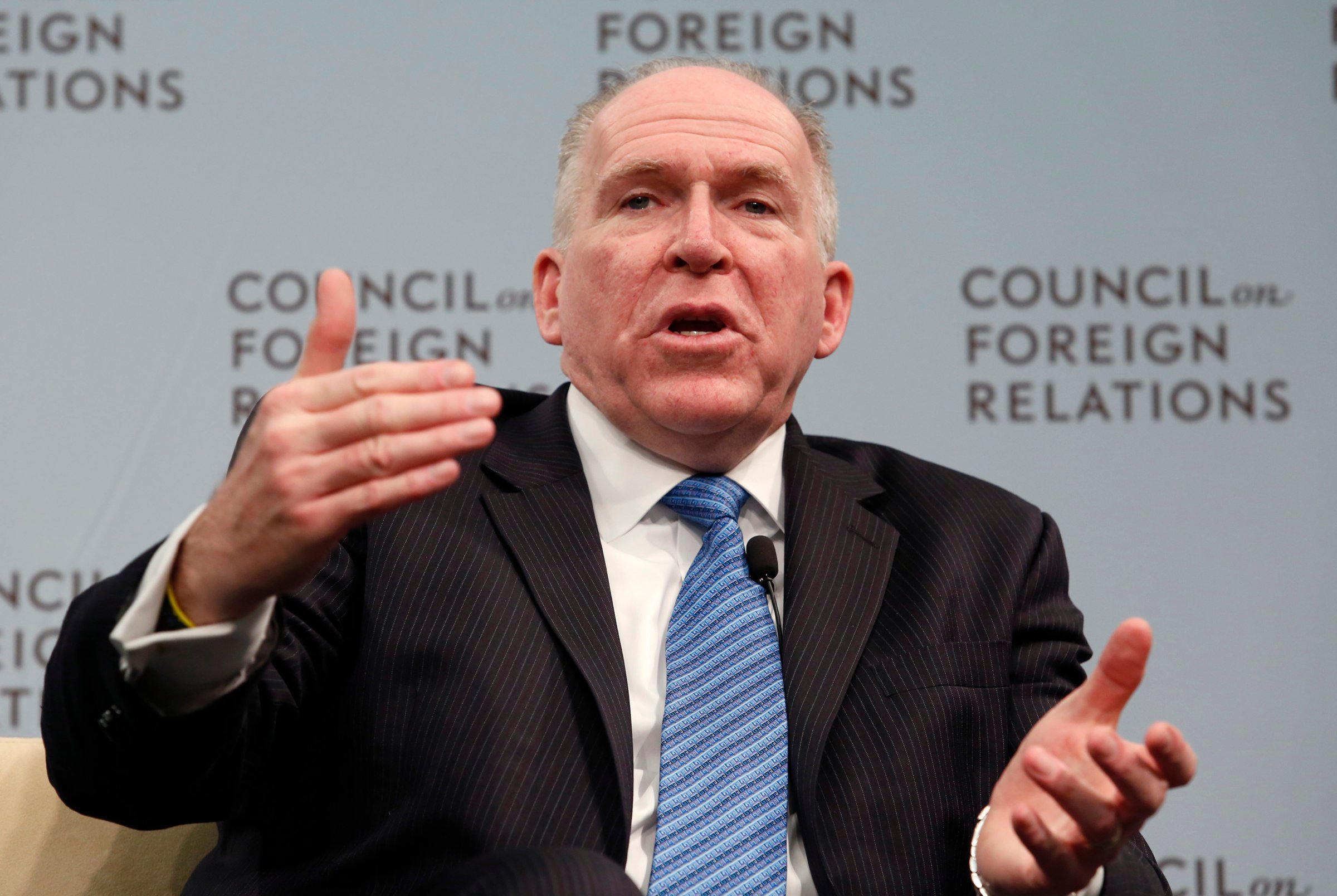CIA Director John Brennan speaks at a Council on Foreign Relations forum in Washington