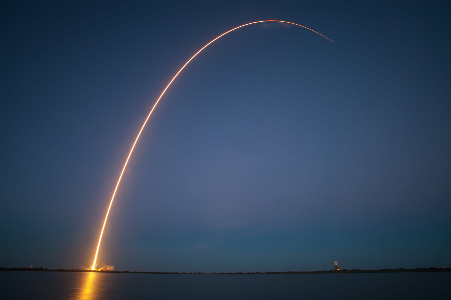 SpaceX's Falcon 9 and SES 8 launch from SpaceX's launch pad at Cape Canaveral, Fla., on Nov. 28, 2013.
