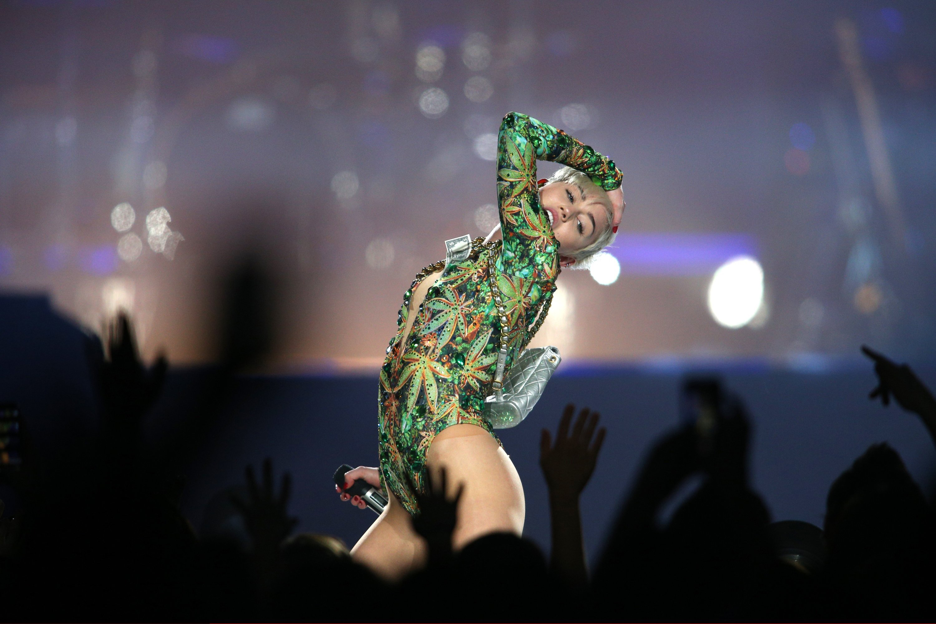 Miley Cyrus performs at the Xcel Energy Center on March 10, 2014 in St. Paul, Minn.