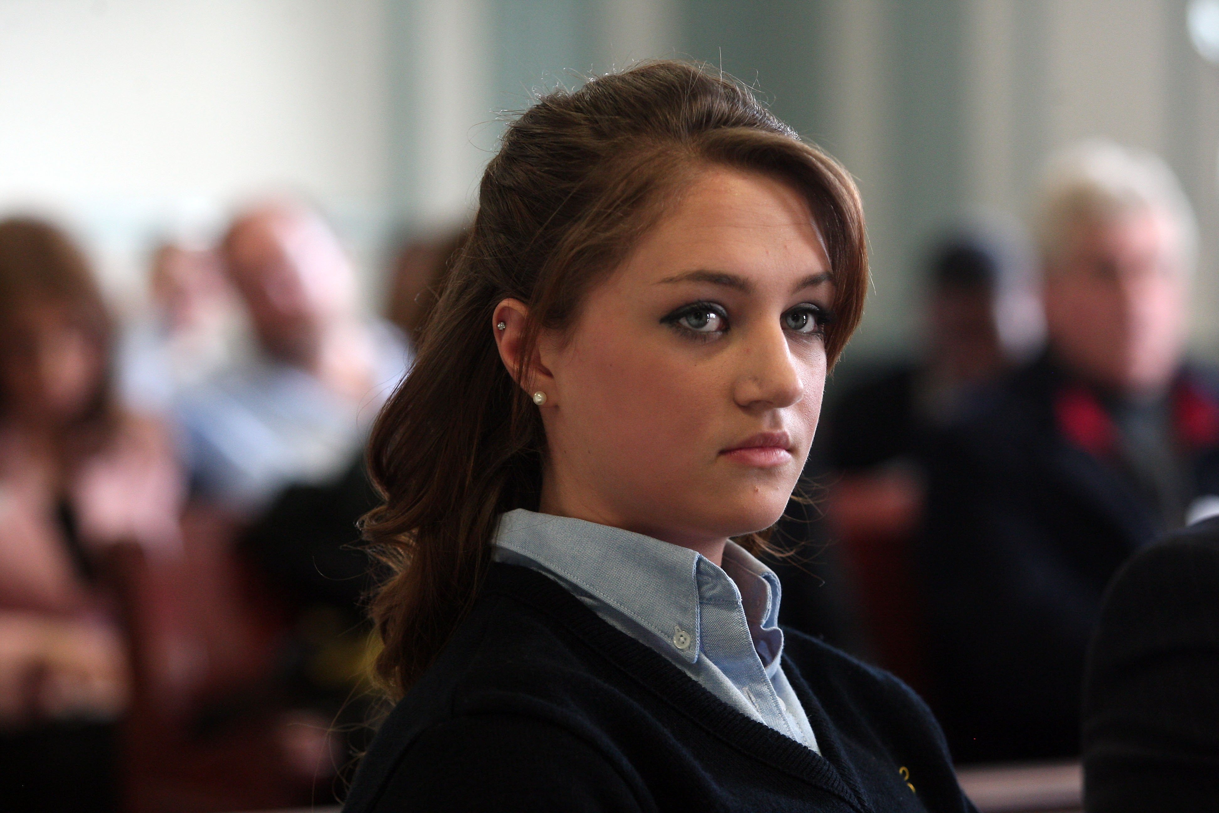 High school senior Rachel Canning, 18, appears in Morris County Superior Court in Morristown, N.J., Tuesday, March 4, 2014. (Bob Karp—AP)