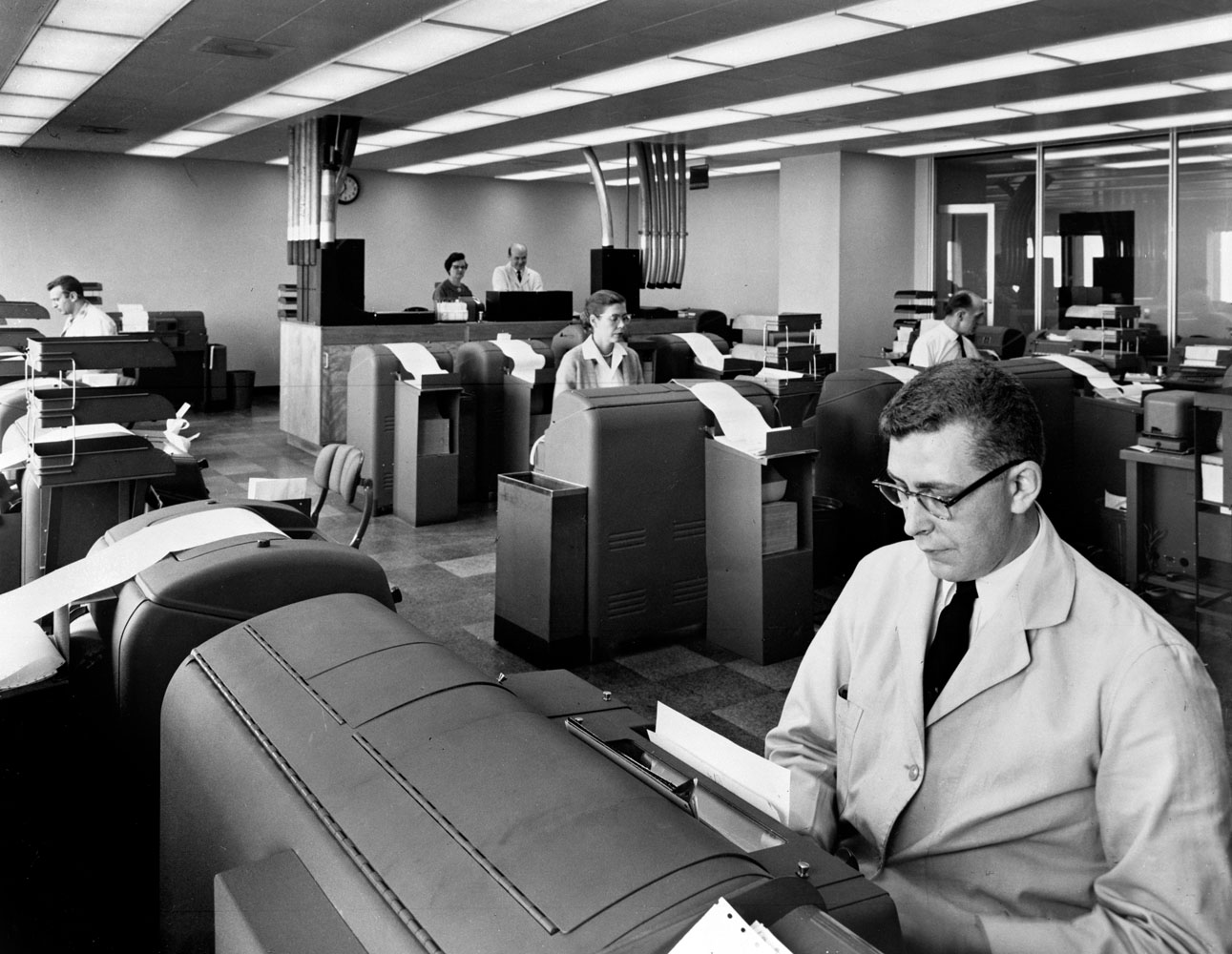 Before email, dispatches from an international network of stringers and reporters would arrive around the clock to the machines in this room, which were then sent to editors at TIME.
