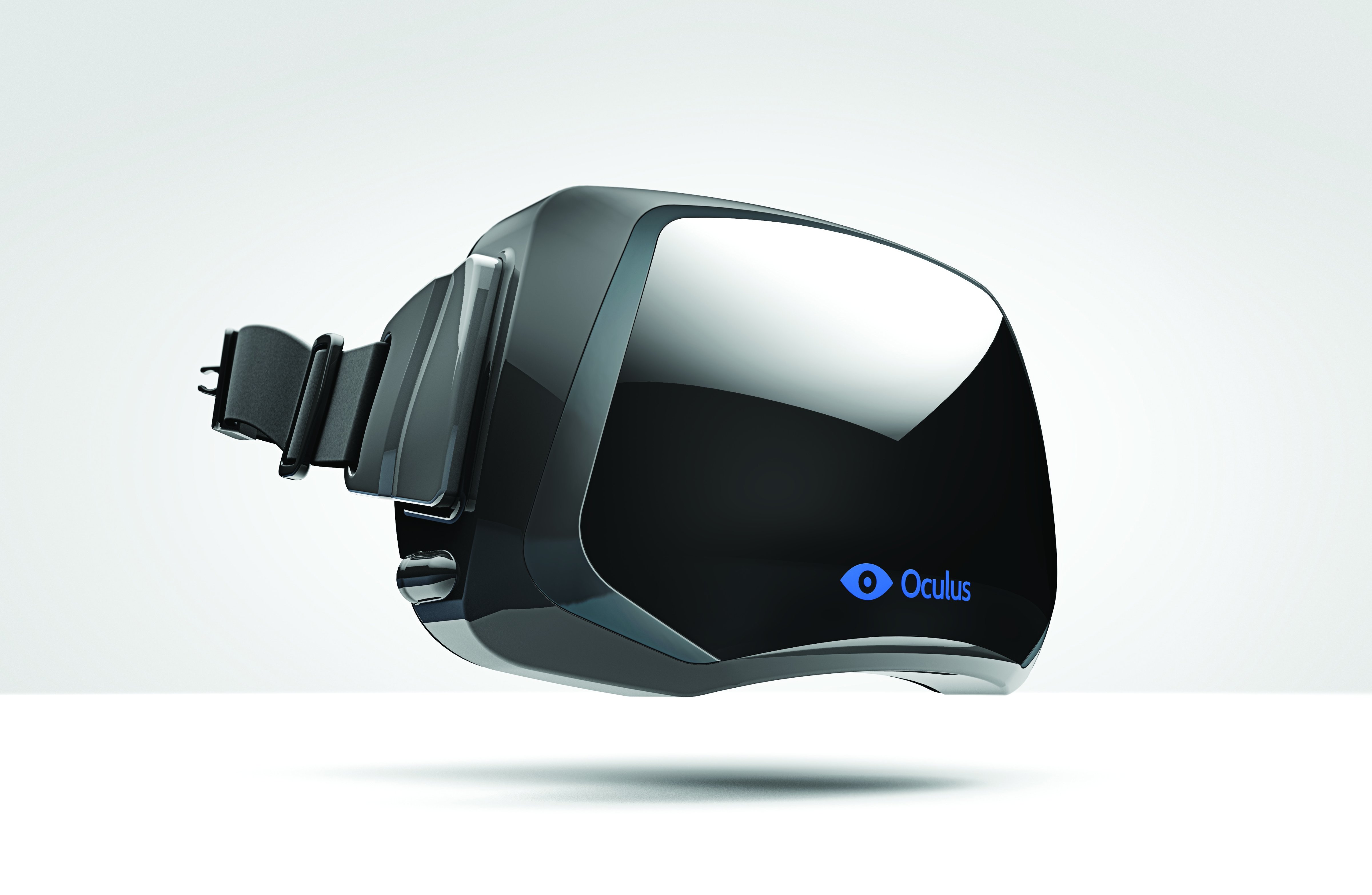 <strong>A whole new world</strong> An early prototype for the Oculus Rift, which raised $2.4 million on Kickstarter (Courtesy of Oculus VR)
