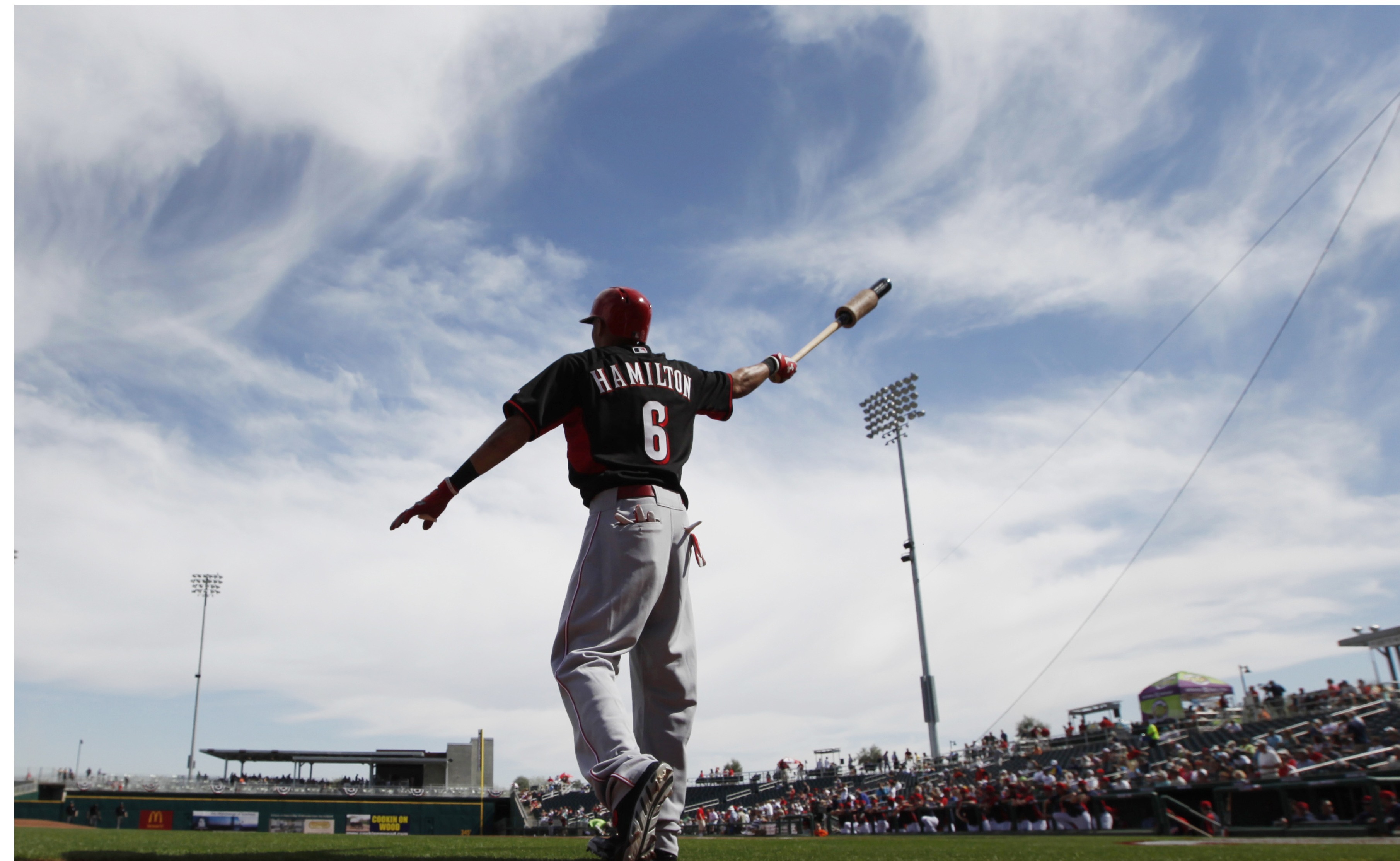 In 2012 Hamilton swiped 155 bases in the minors, a new professional record (Paul Sancya—AP)