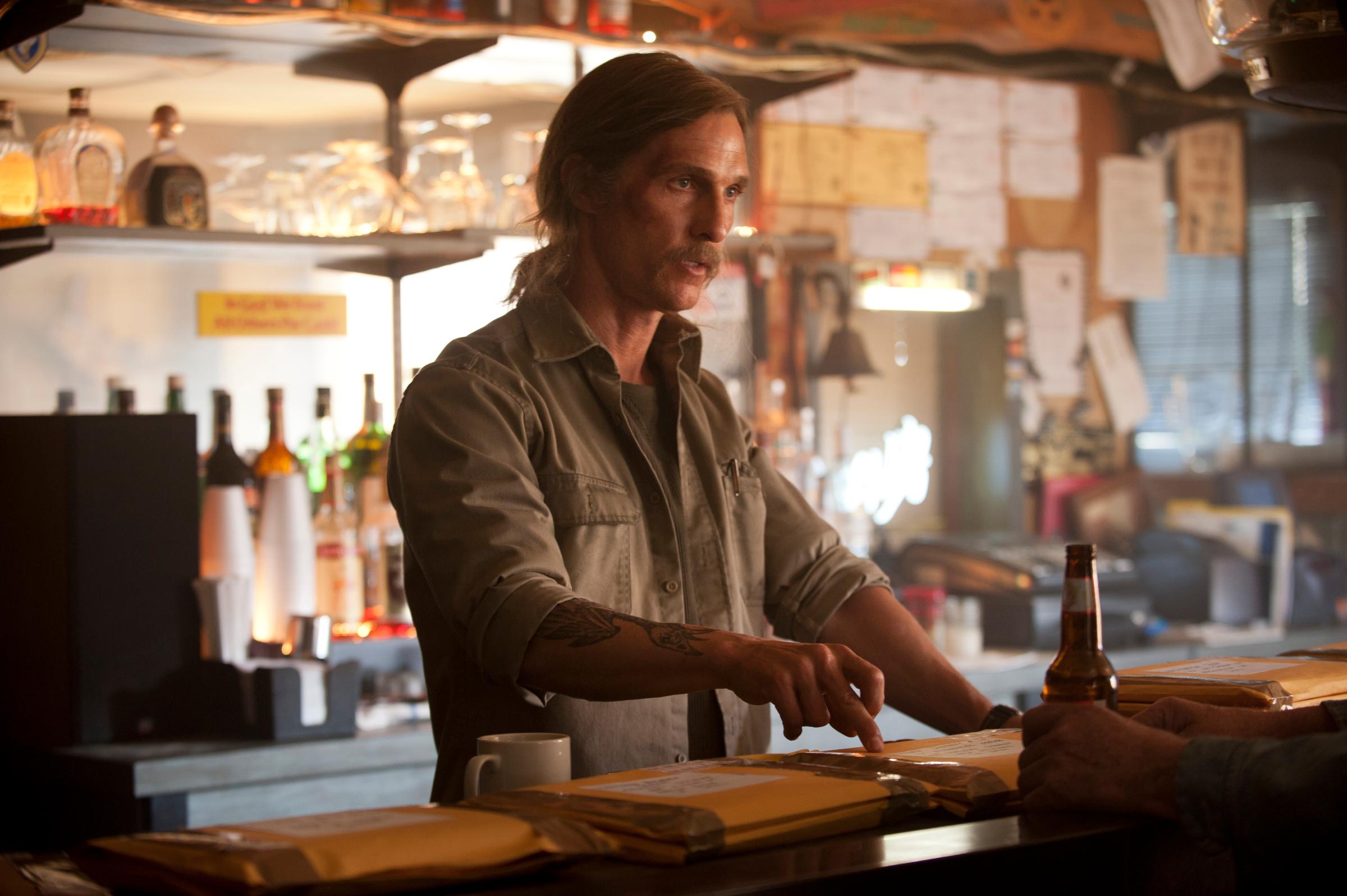Matthew McConaughey as Rust Cohle in 'True Detective' Season 1.